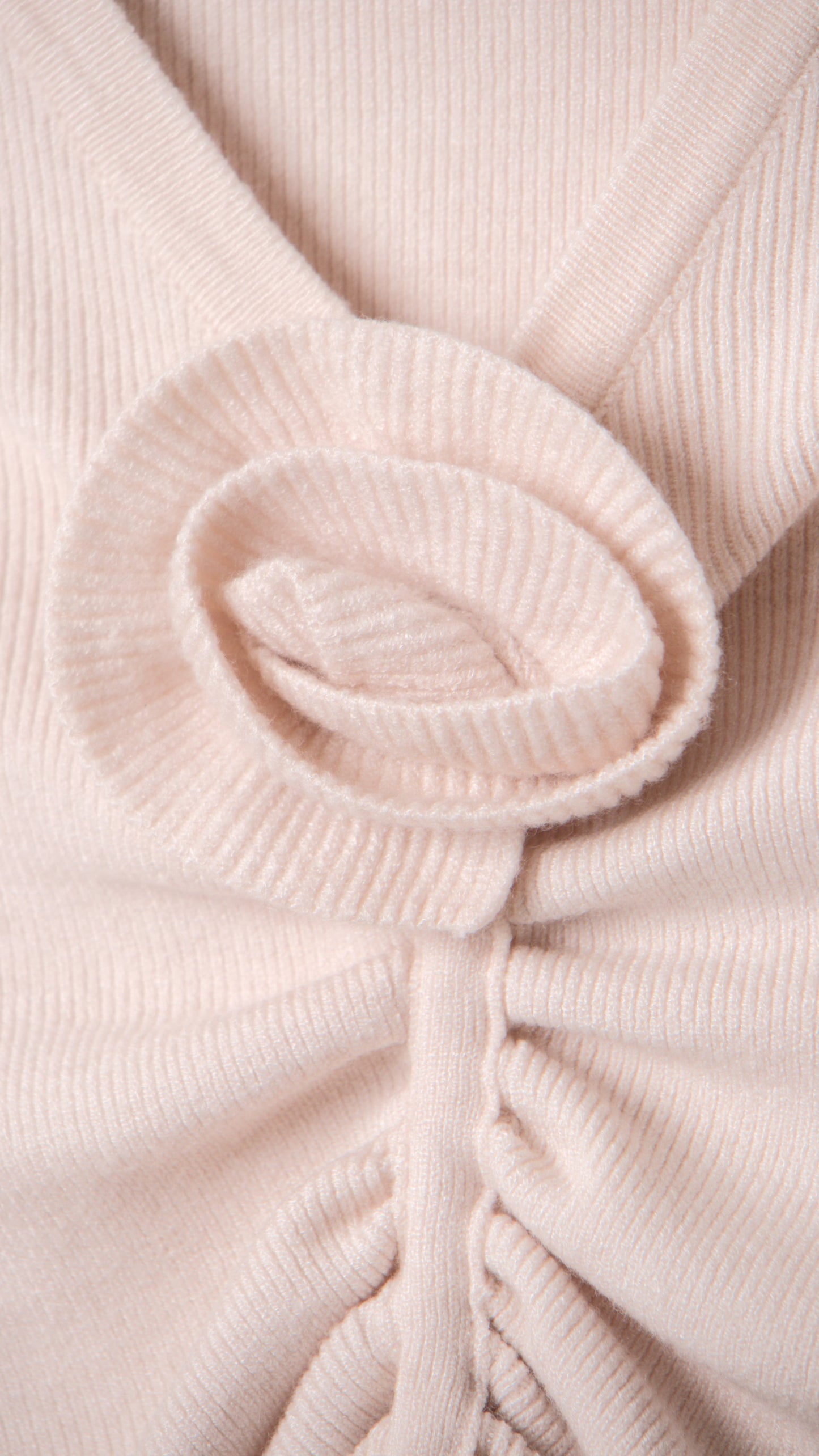 DRAPED FLOWER NECKLINE TOP