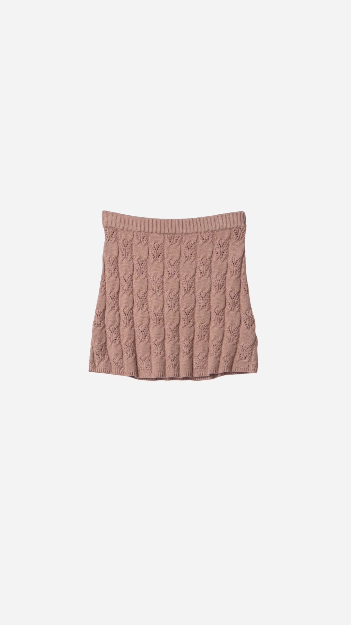 TEXTURED KNIT MINI SKIRT