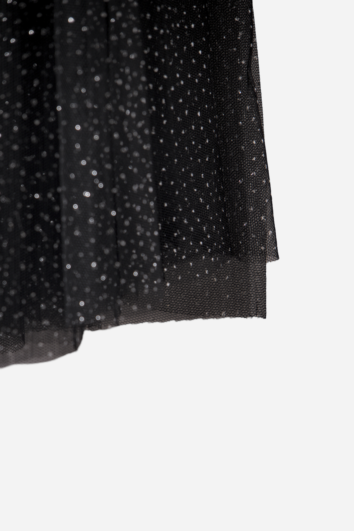 SHINY TULLE MIDI SKIRT