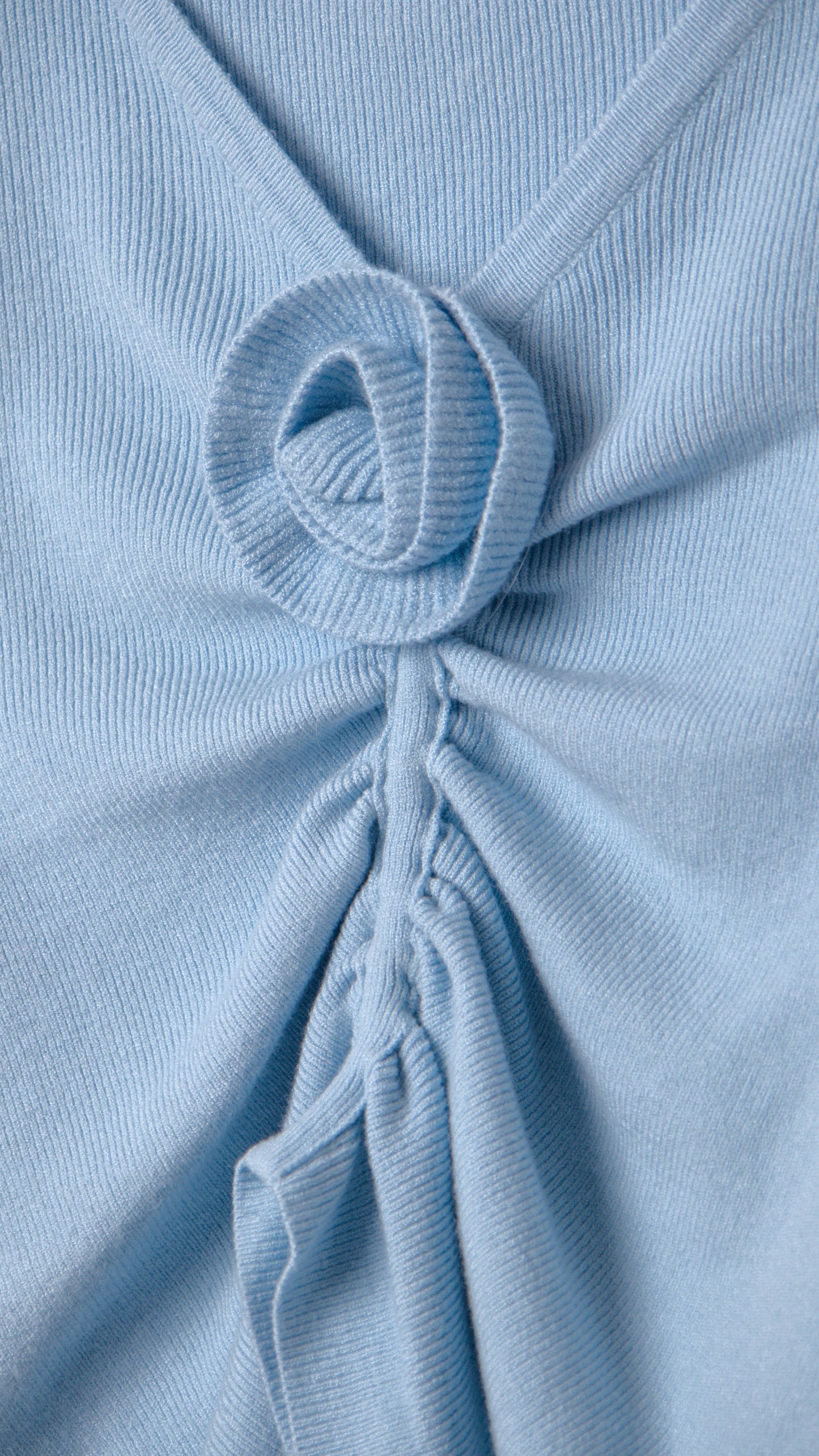 DRAPED FLOWER NECKLINE T-SHIRT