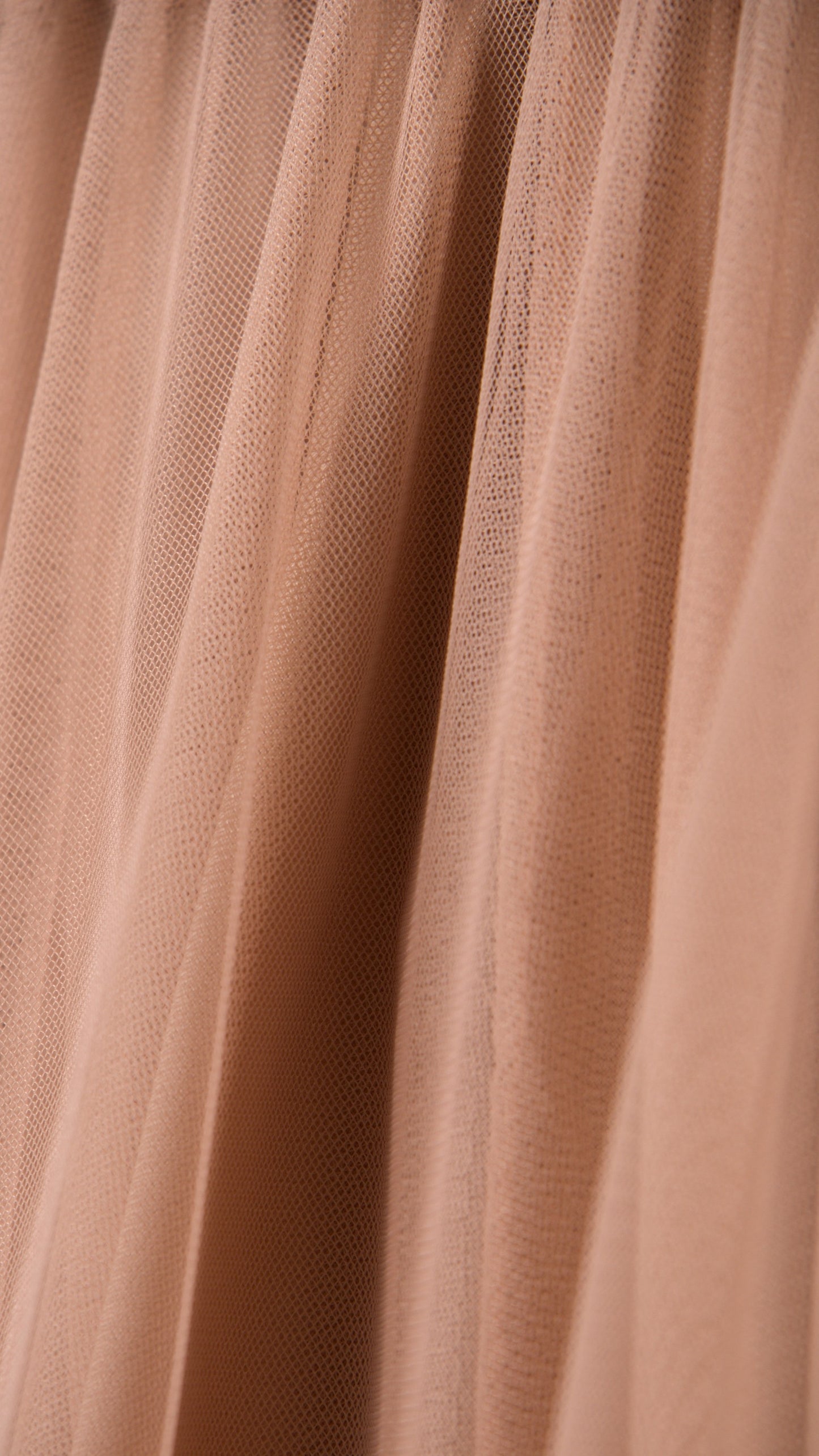 RUFFLED TULLE MIDI SKIRT
