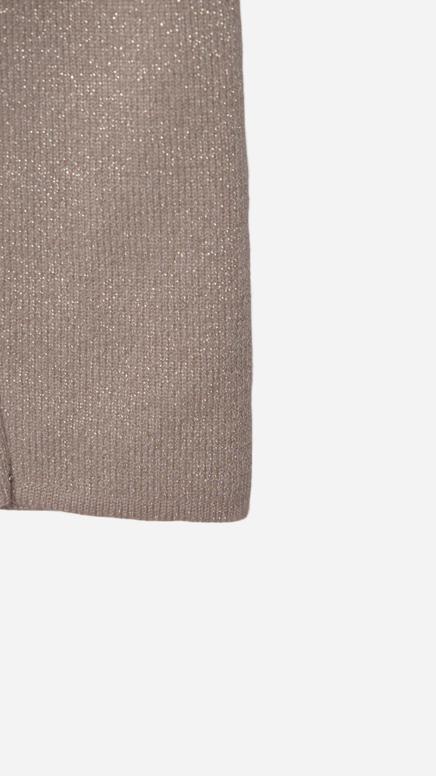 METALLIC THREAD CROSSED T-SHIRT