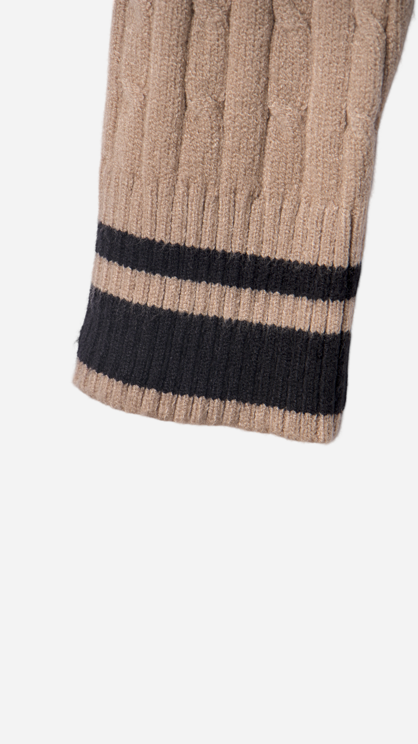 KNITTED SWEATER WITH EMBOSSED BUTTONS AND V-NECK