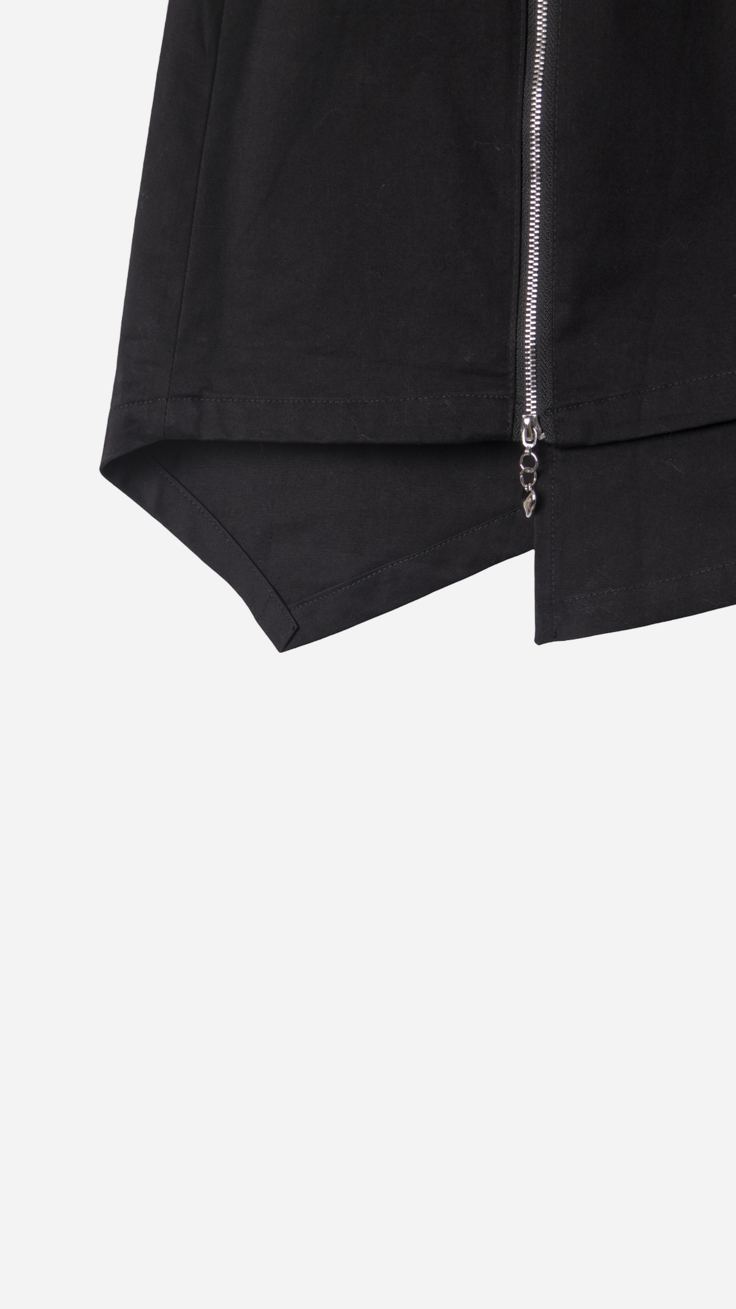ASYMMETRIC SKIRT WITH FRONT ZIPPERS
