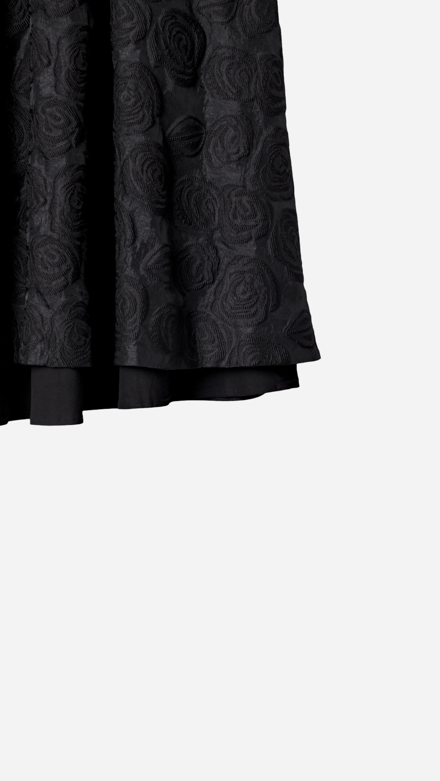 FLOWER EMBOSSED MIDI SKIRT
