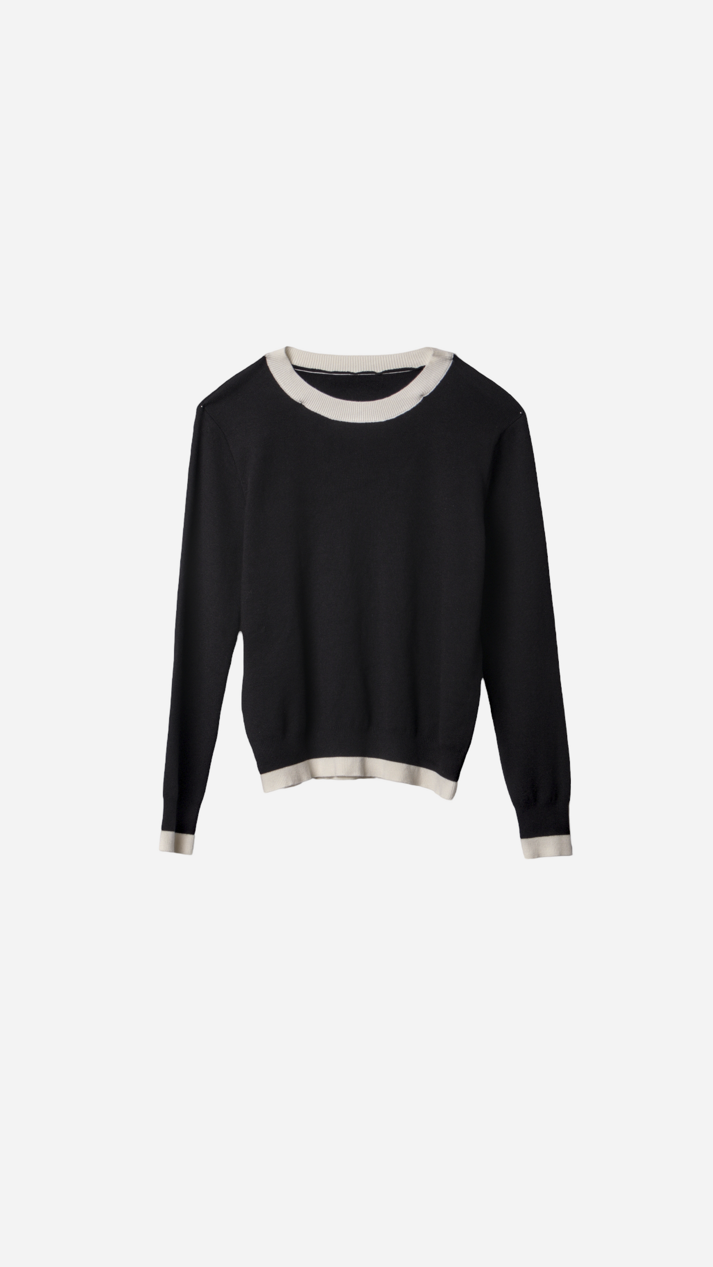 BASIC PLAIN KNIT SWEATER