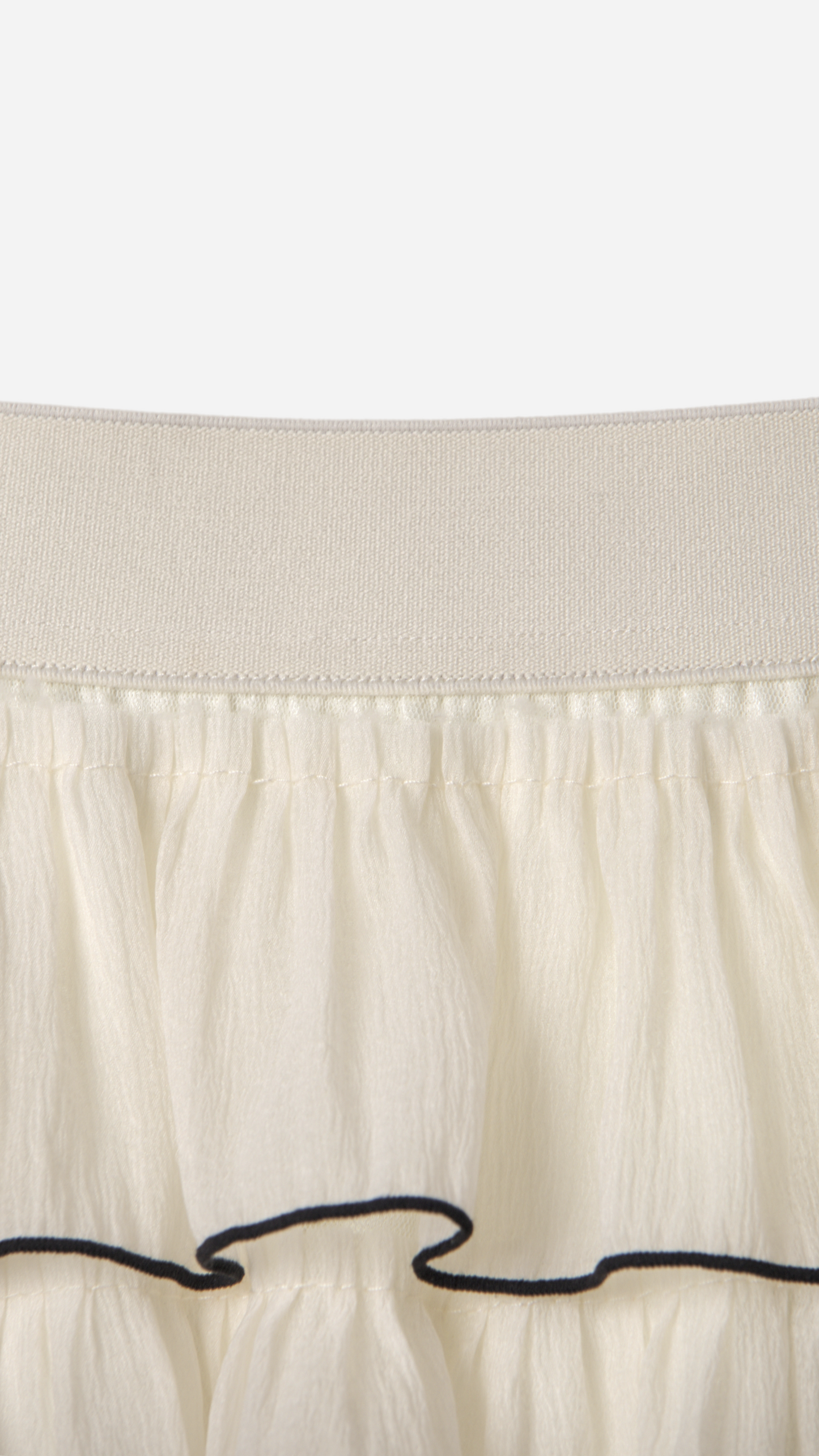 RUFFLED TULLE MIDI SKIRT