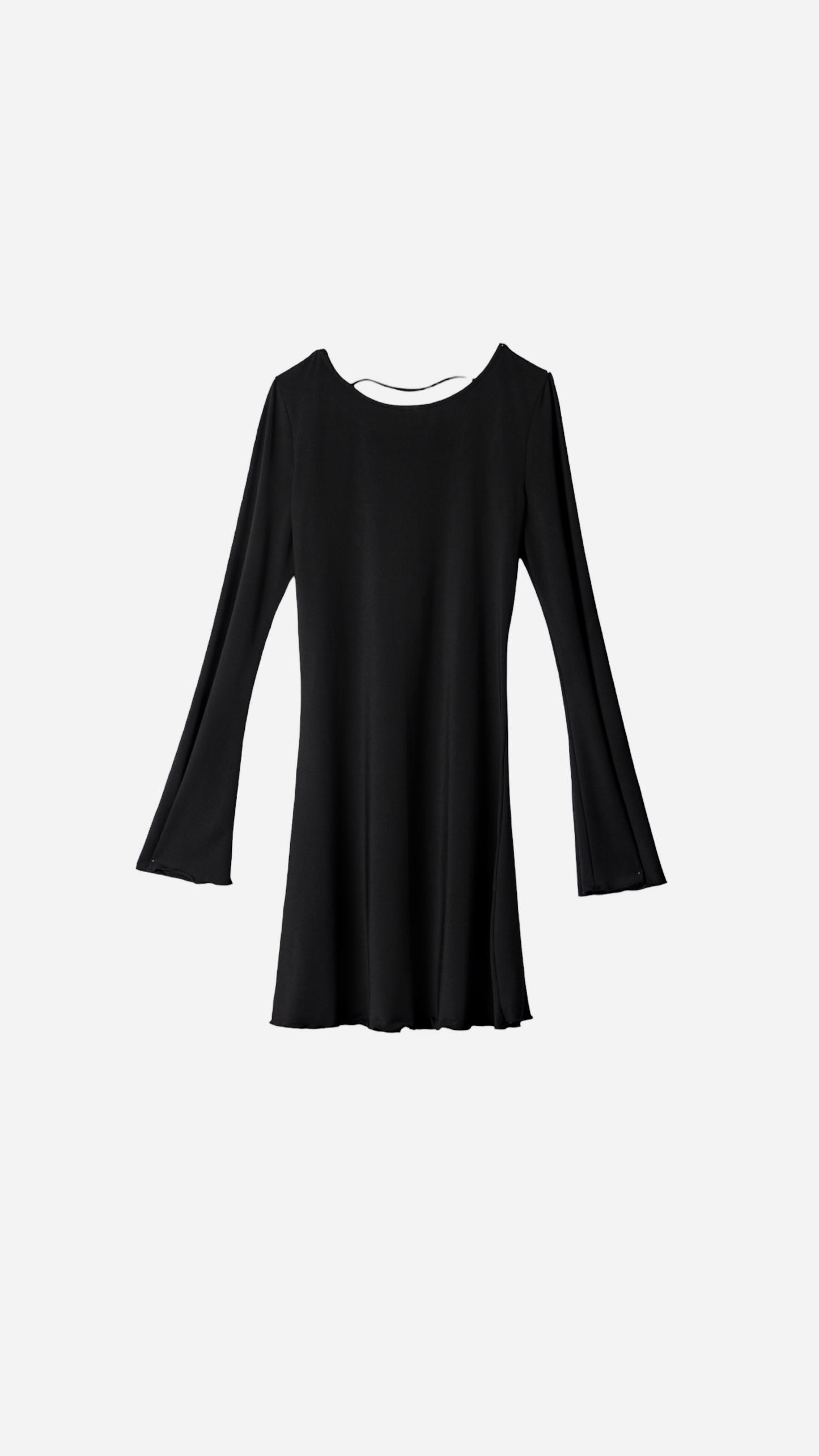 BELL SLEEVE DRESS WITH BACK DETAIL