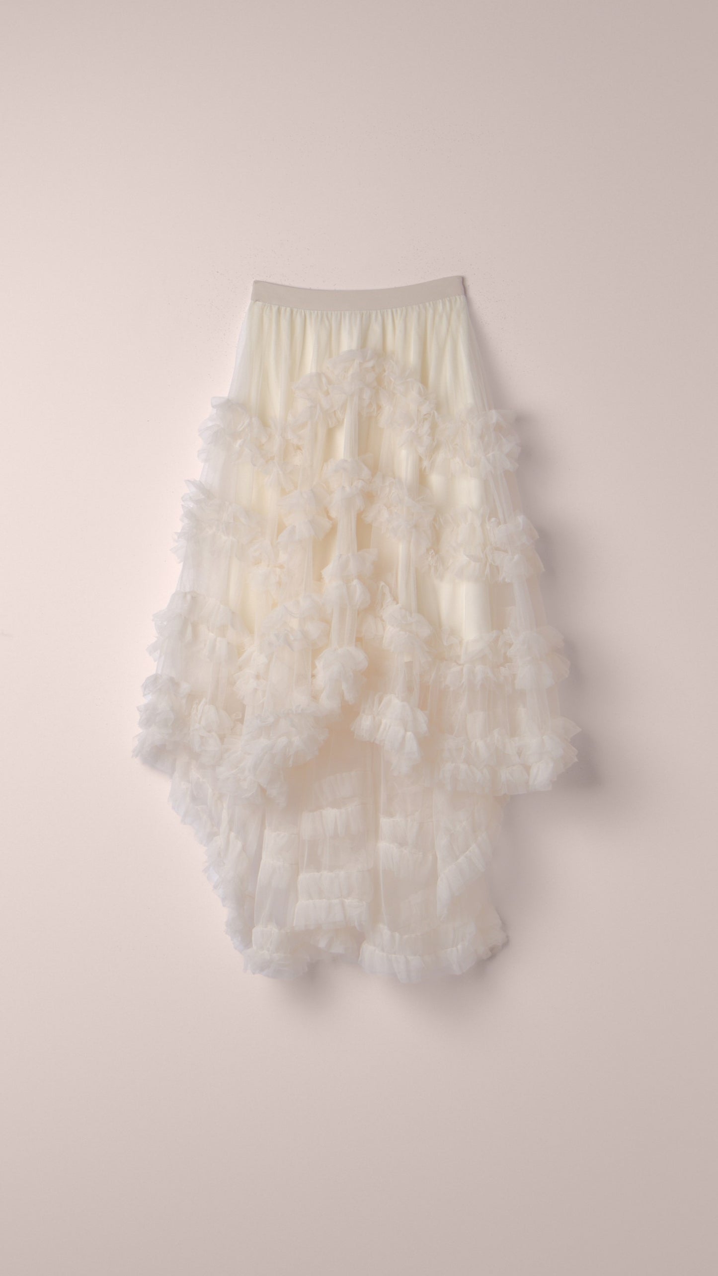 FLOWY MIDI SKIRT WITH RUFFLES