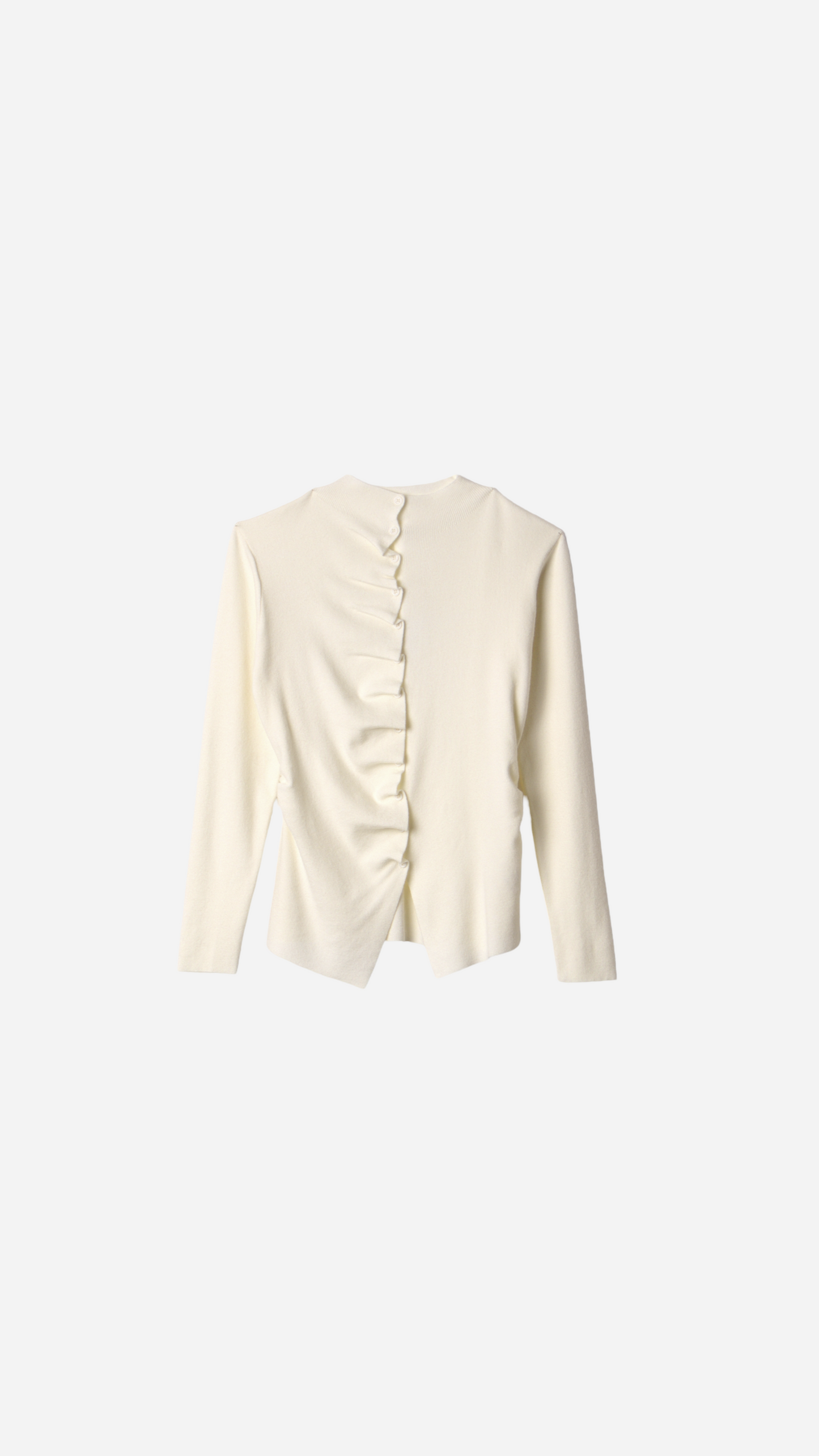 DRAPED BUTTONED KNITTED T-SHIRT