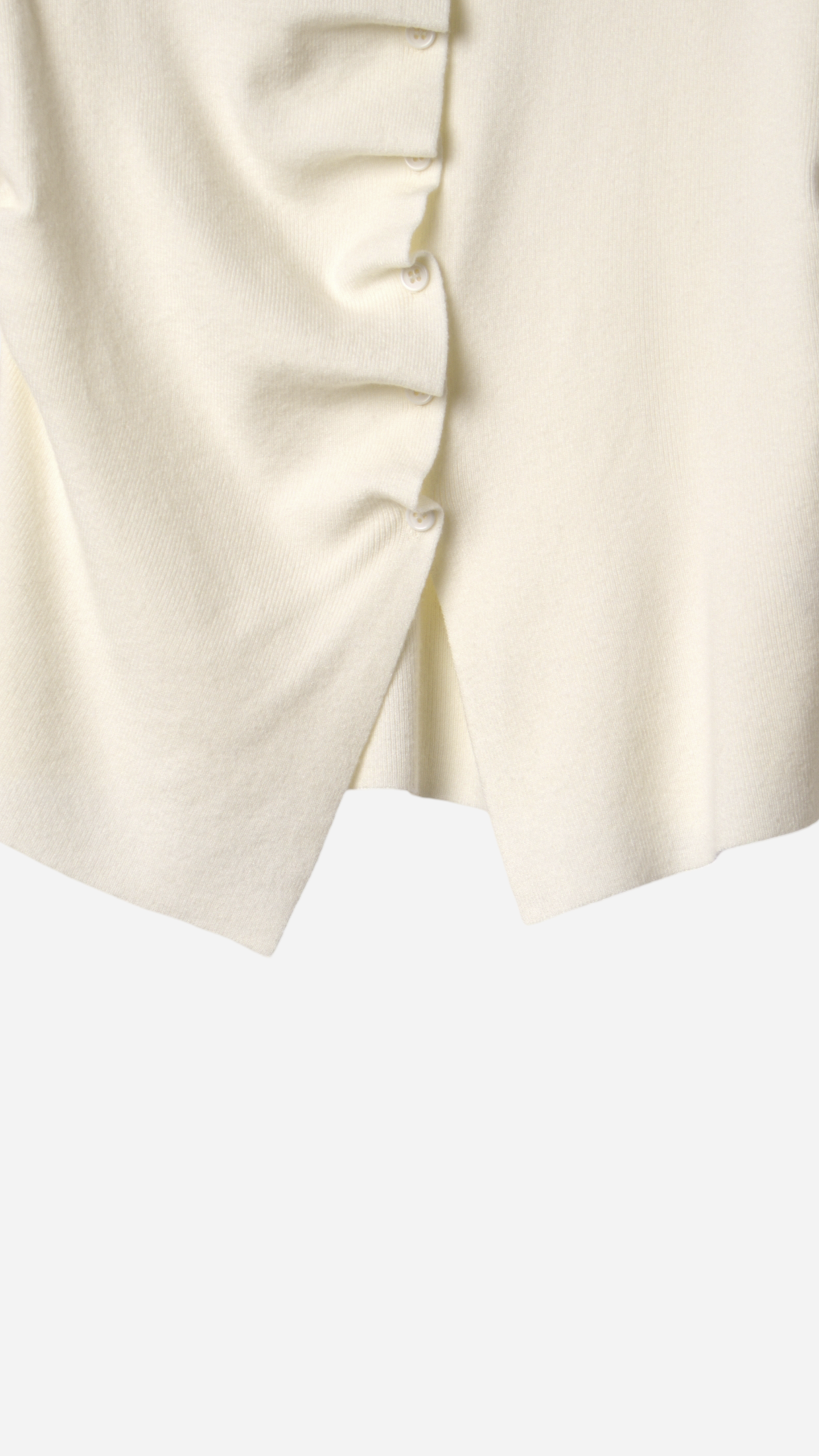 DRAPED BUTTONED KNITTED T-SHIRT