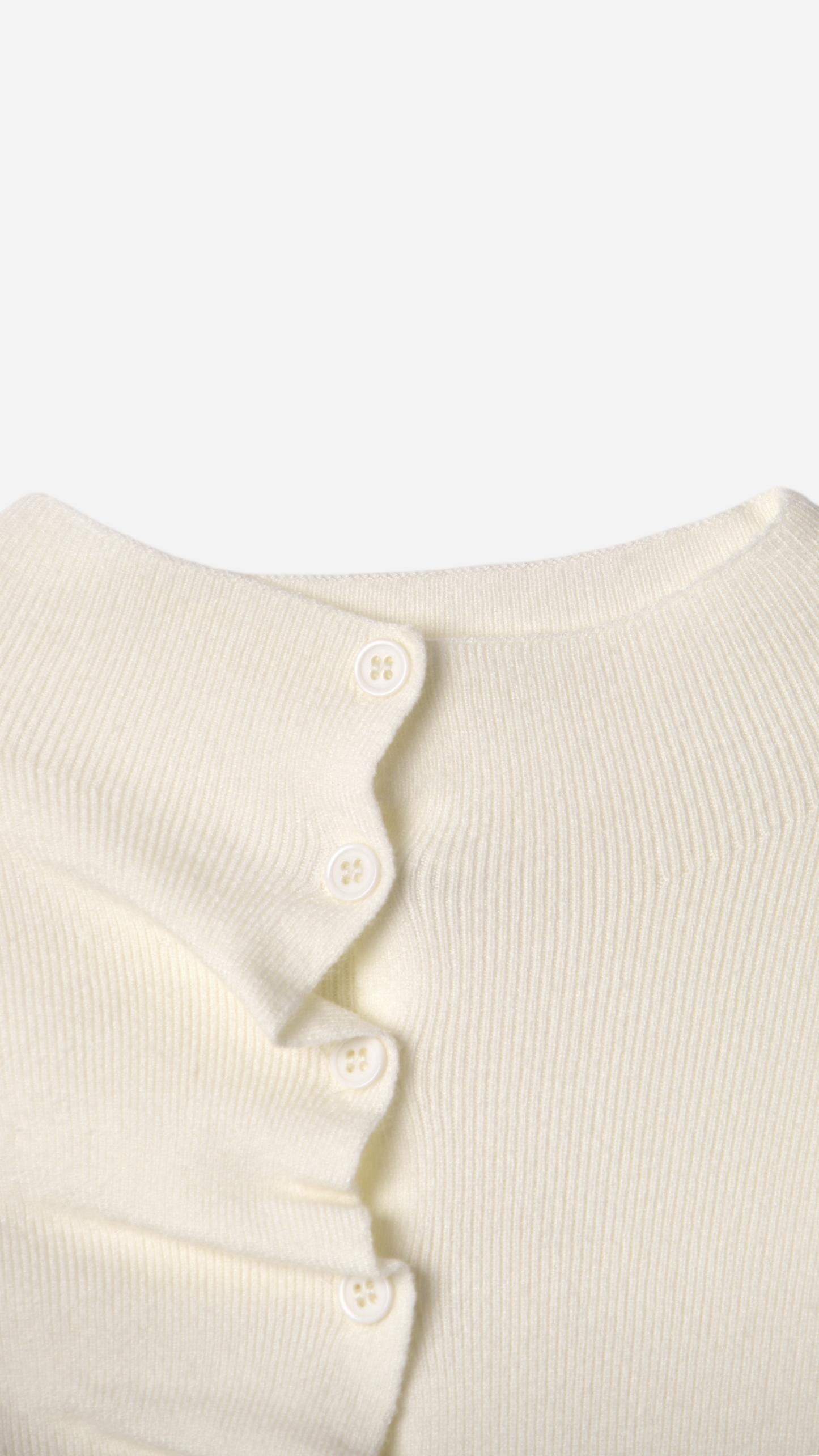 DRAPED BUTTONED KNITTED T-SHIRT