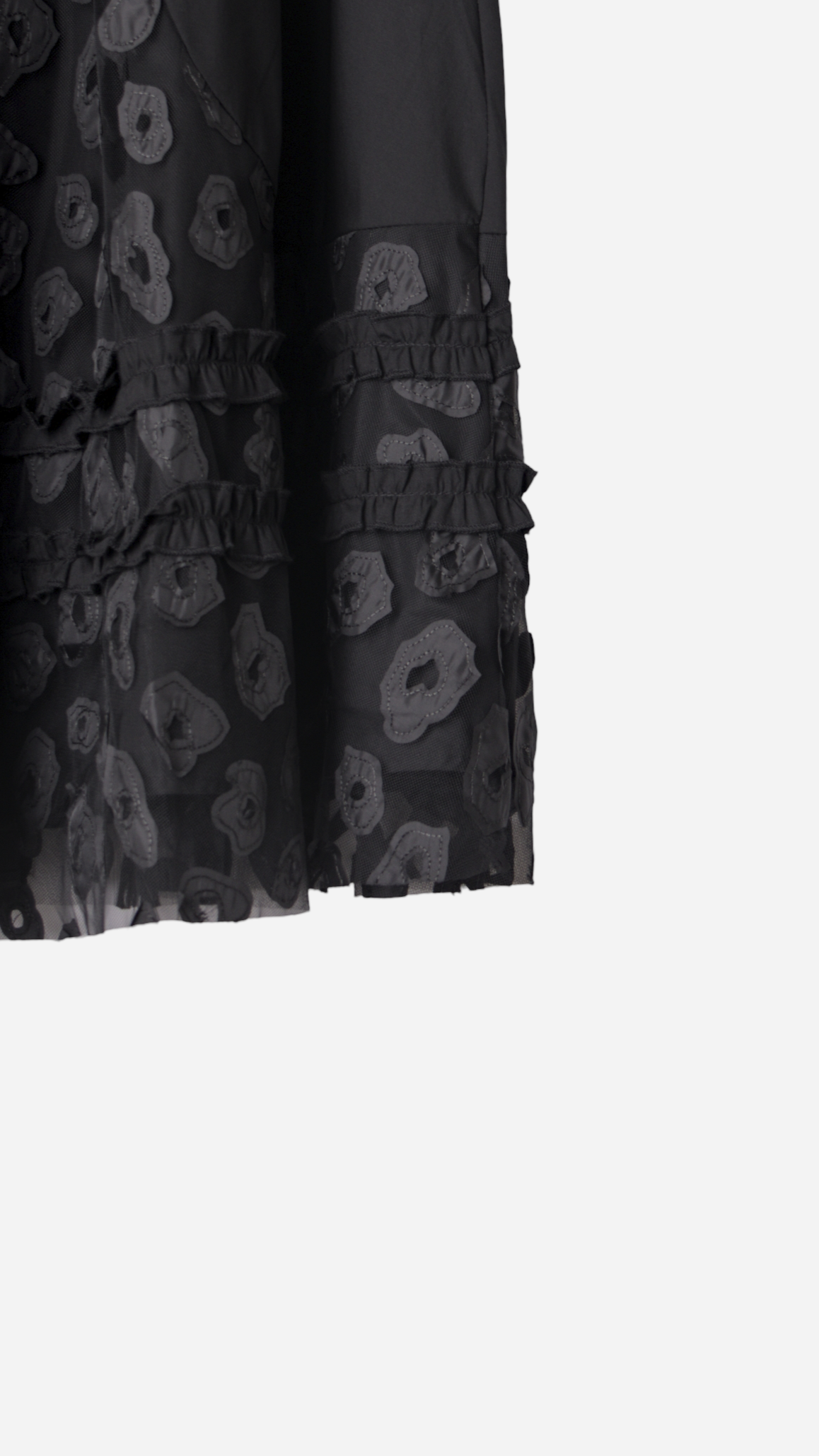 MIDI SKIRT WITH COMBINED STRUCTURE