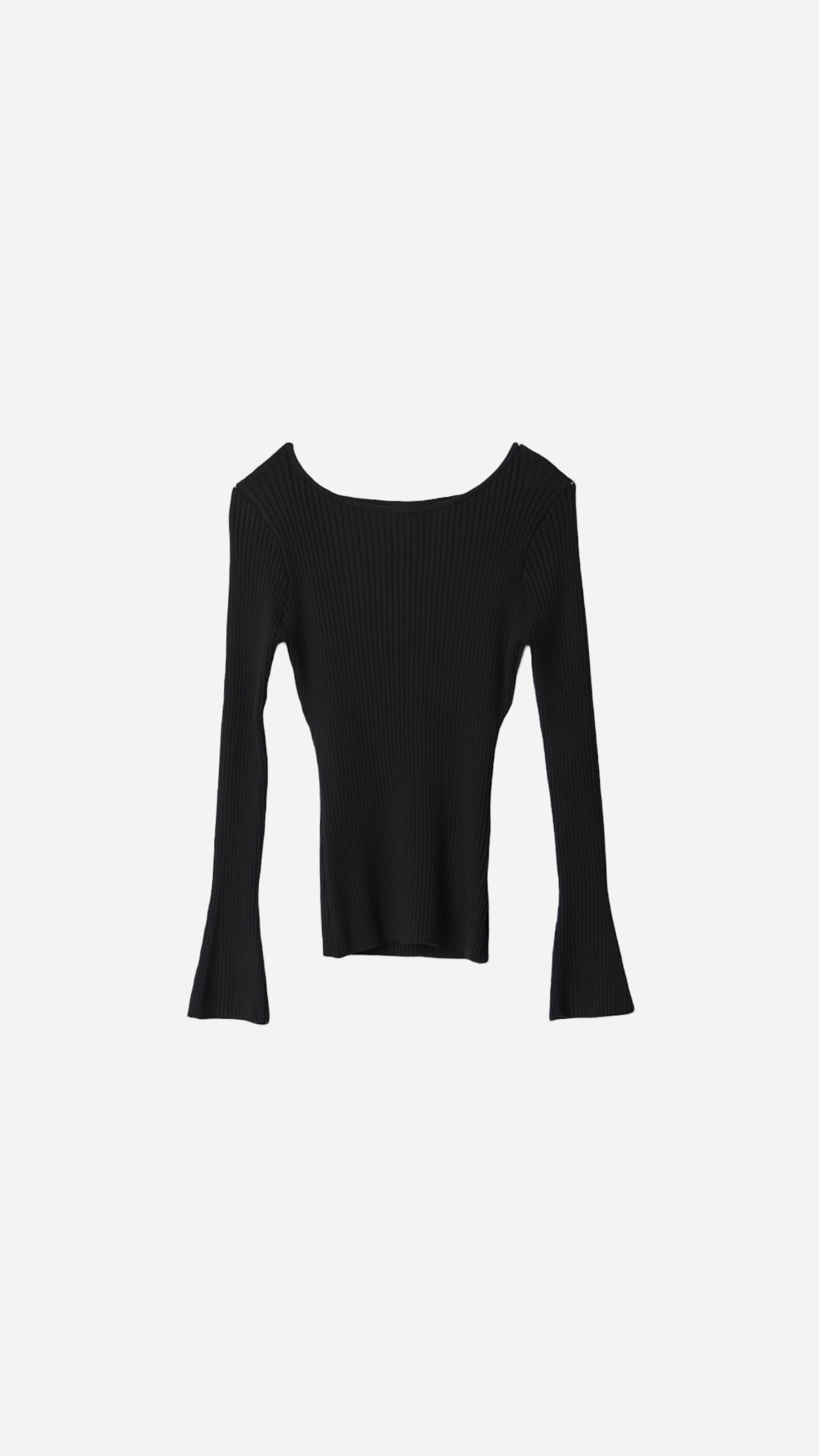 KNITTED BOAT NECKLINE T-SHIRT