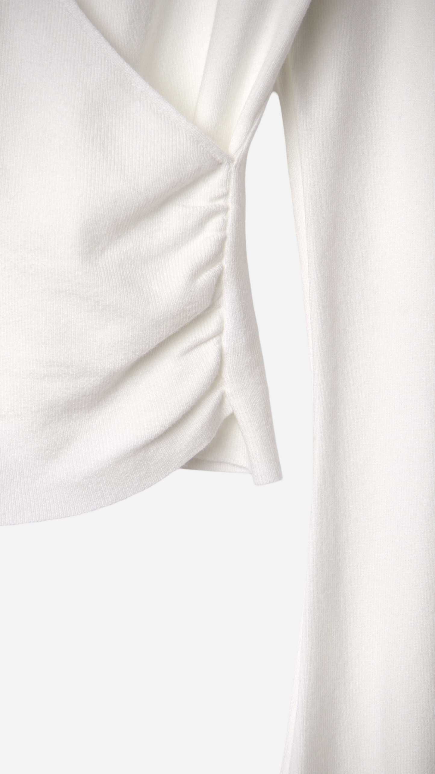 CROSSED T-SHIRT WITH LACE DETAIL