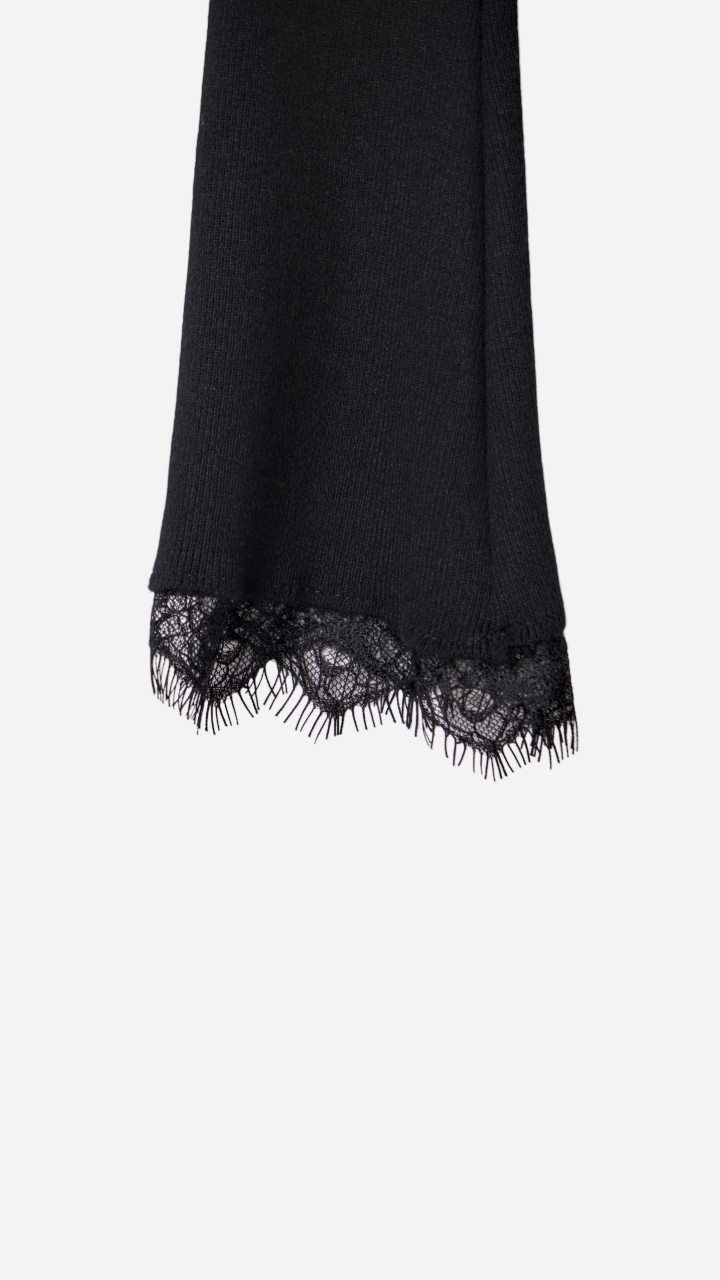 CROSSED T-SHIRT WITH LACE DETAIL