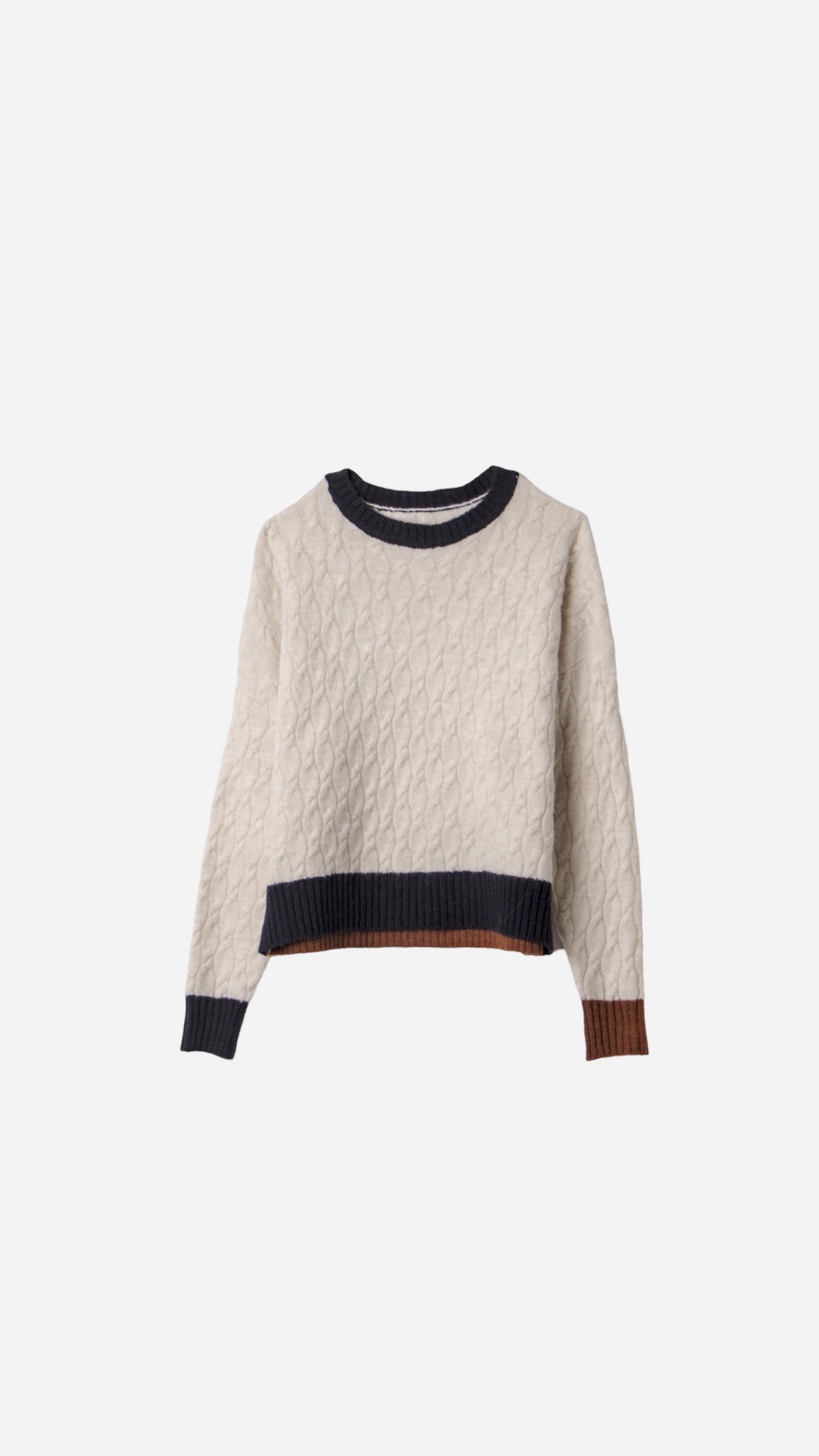 MULTICOLOR BRAIDS RELIEF KNITTED JERSEY