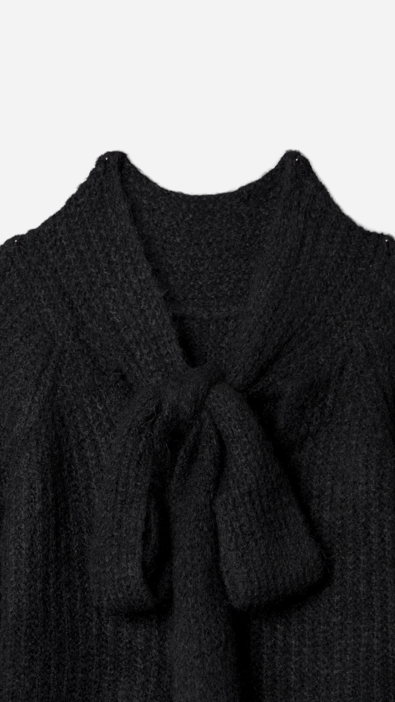 KNITTED JERSEY WITH BOW NECKLINE