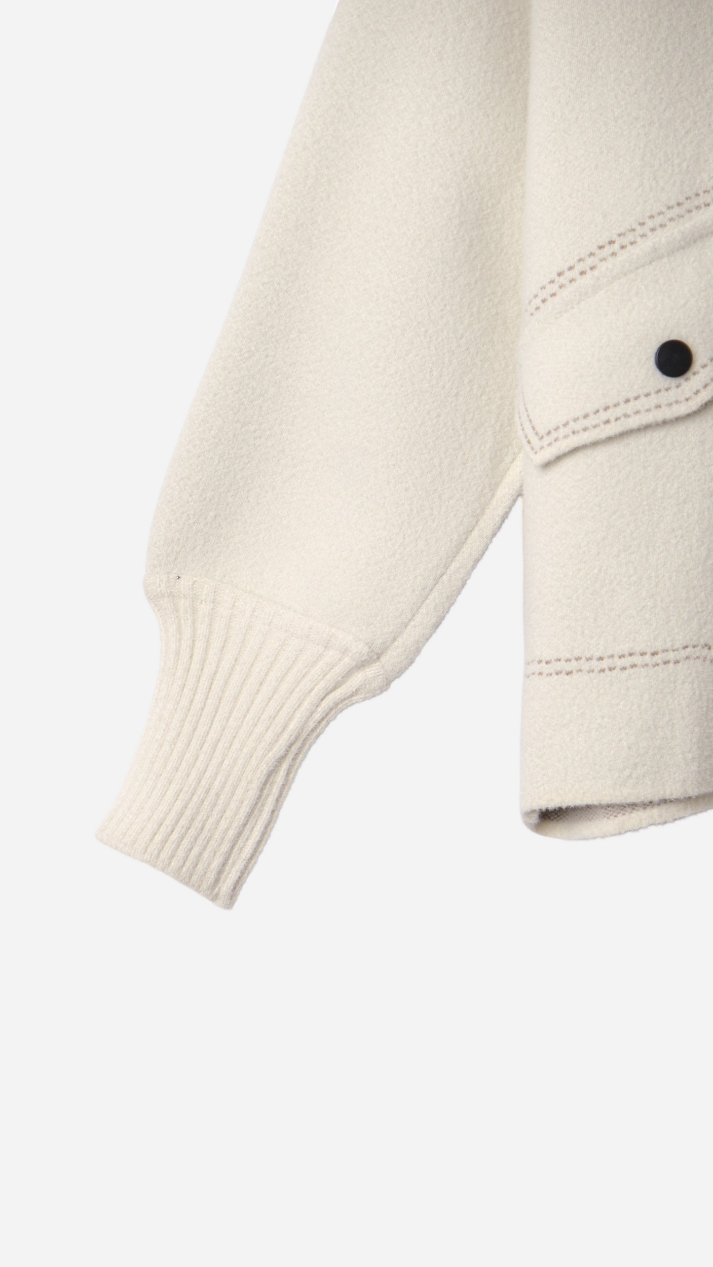 CONTRAST EMBROIDERED KNITTED JACKET