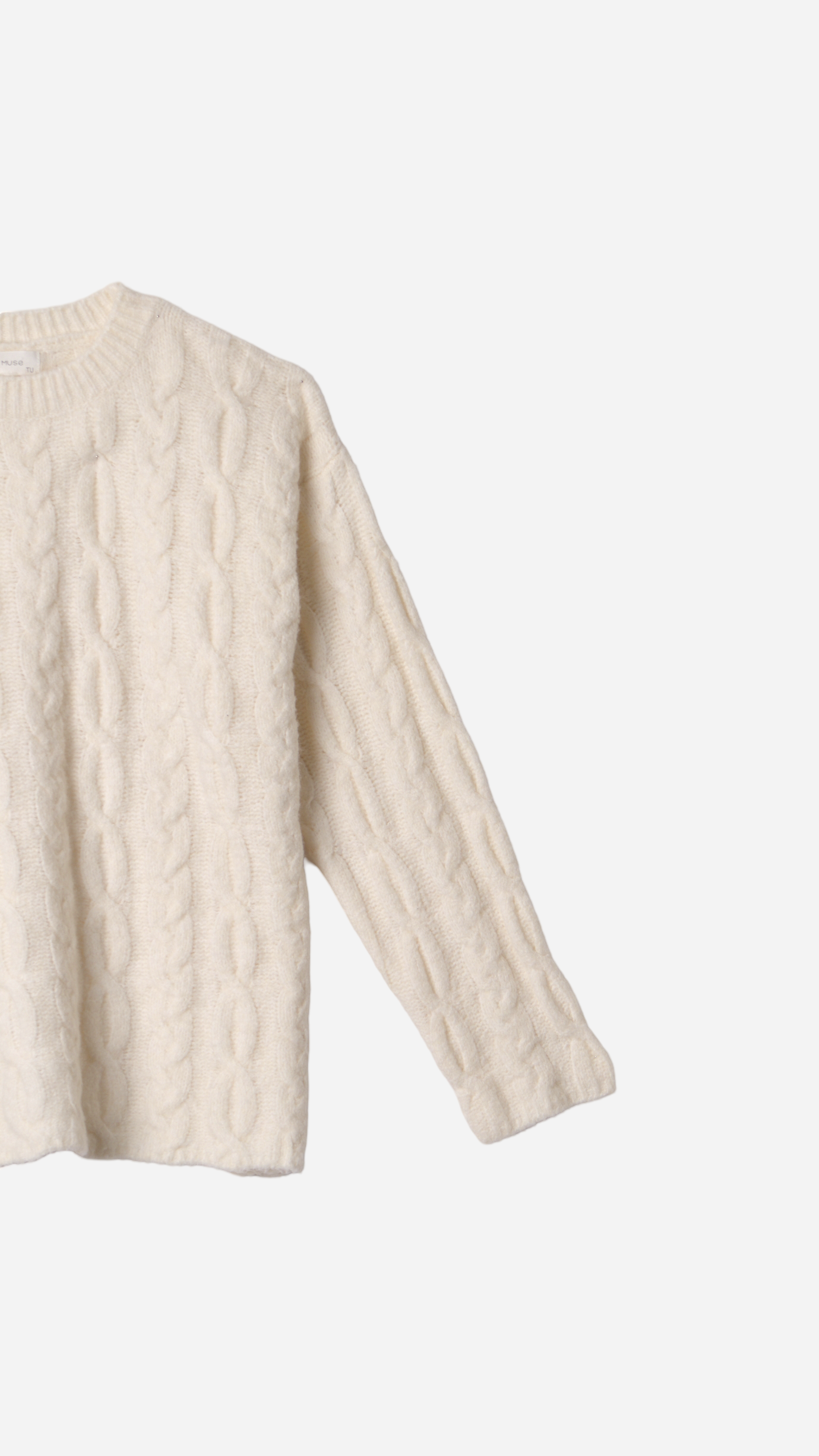 SOFT KNITTED JERSEY WITH BRAIDS