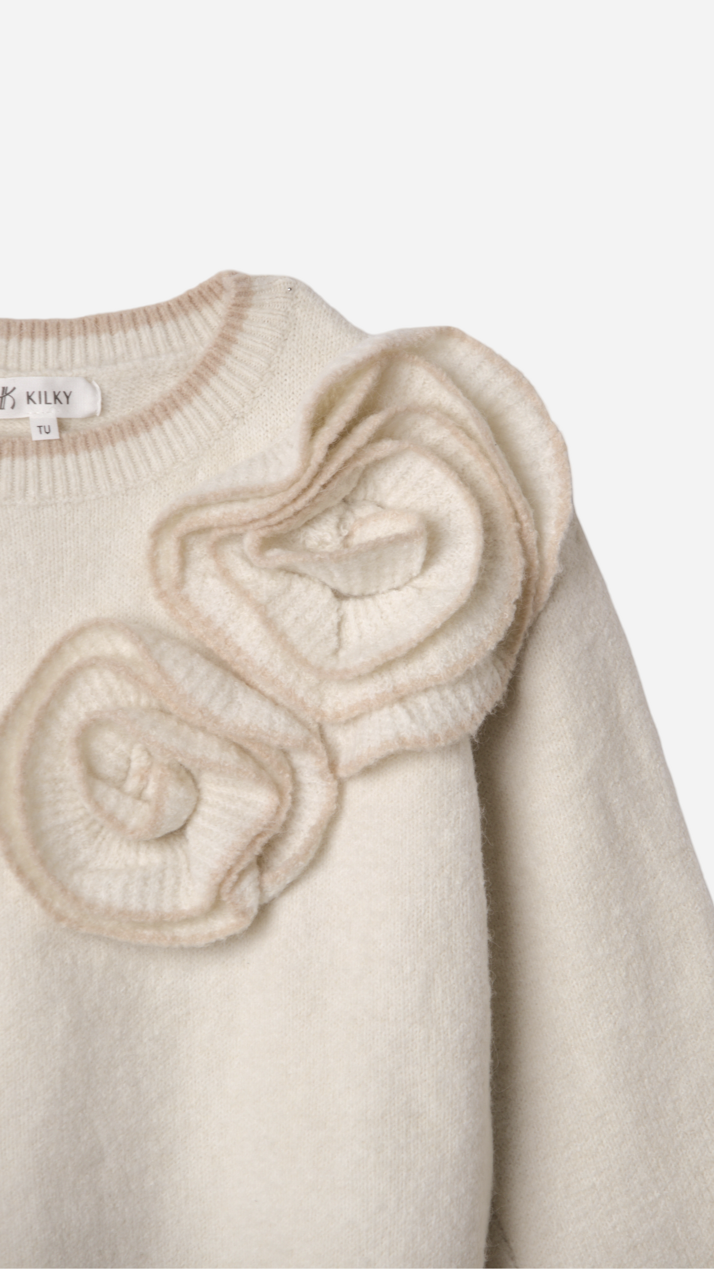 3D FLOWER KNITTED JERSEY