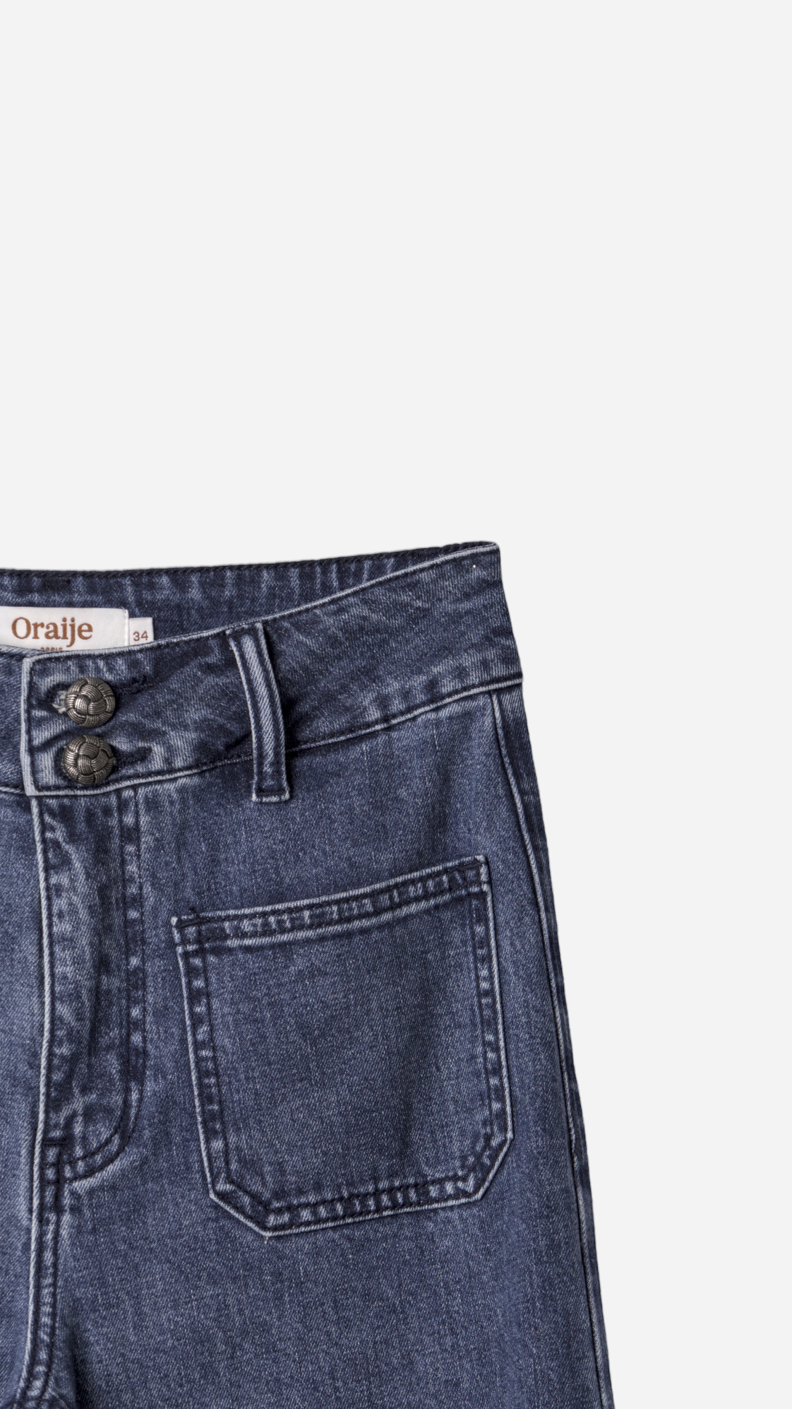 WIDE LEG JEANS WITH FRONT POCKET