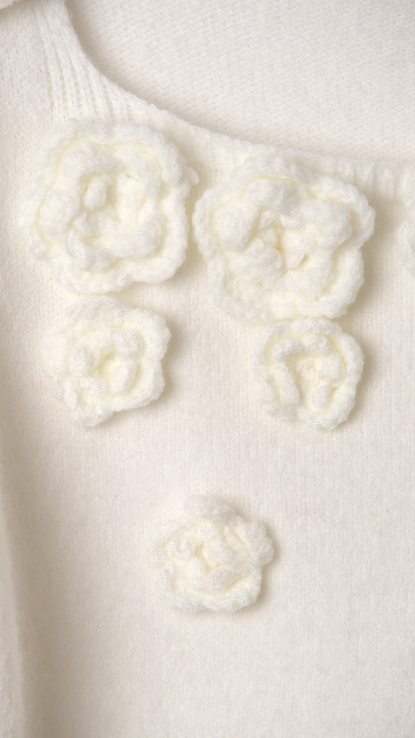 3D FLOWER EMBROIDERED BOAT NECK SWEATER