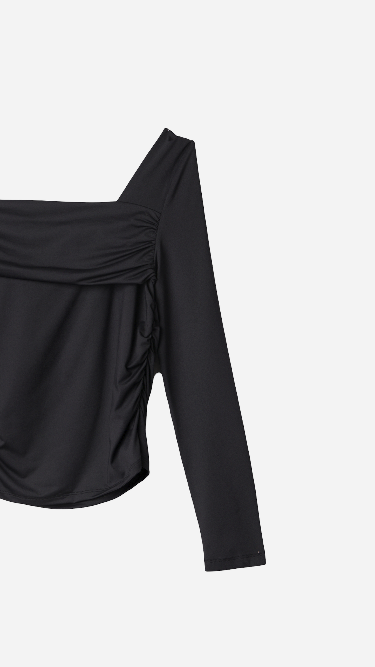PLAIN ASYMMETRIC DRAPED TOP