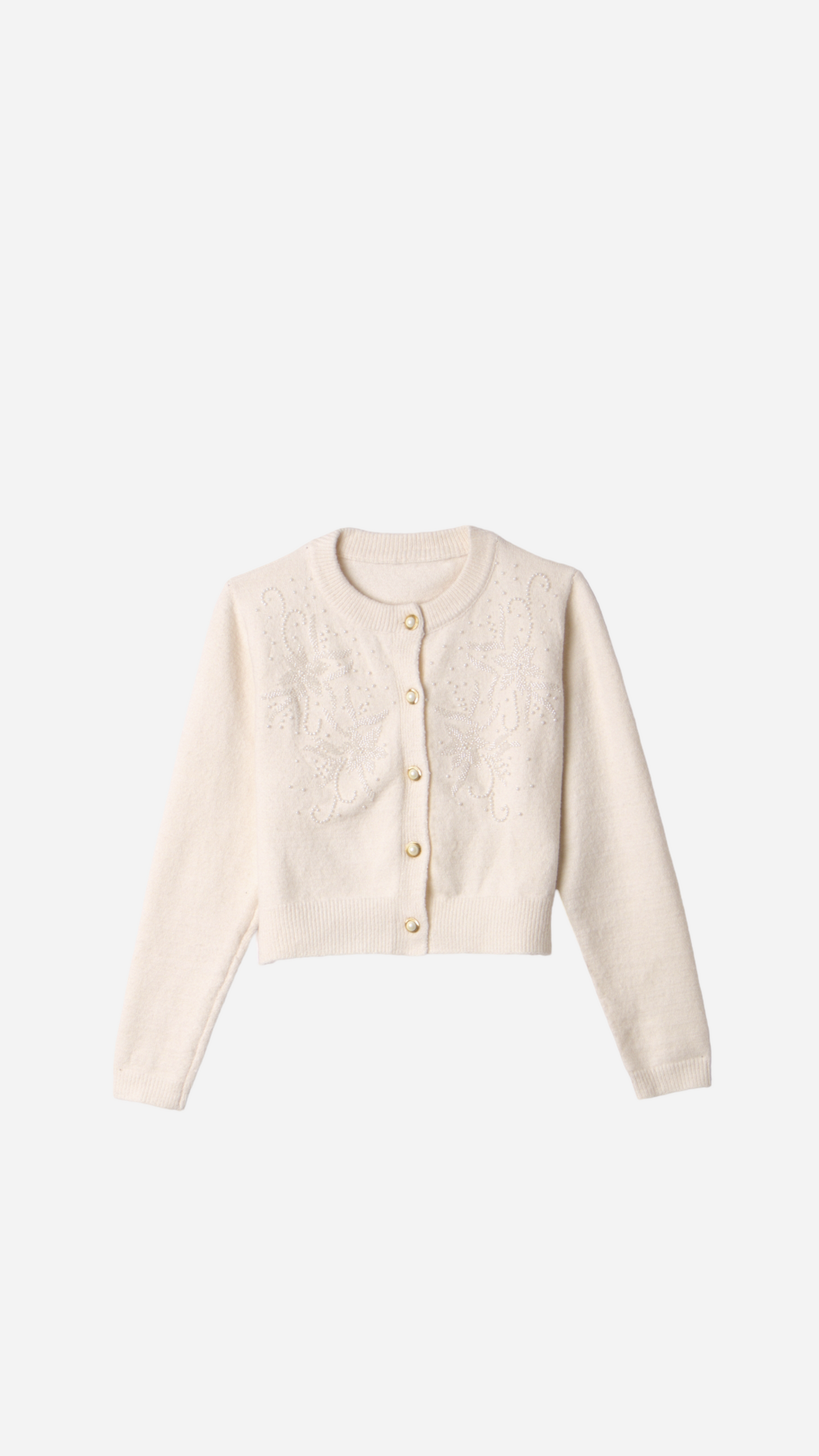 JERSEY WITH BUTTONS AND FLOWER DETAILS