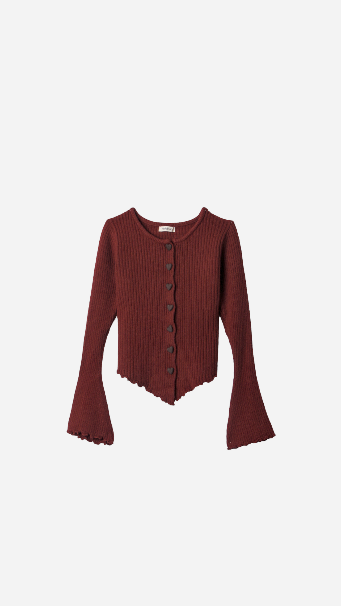 KNITTED T-SHIRT WITH HEART BUTTONS