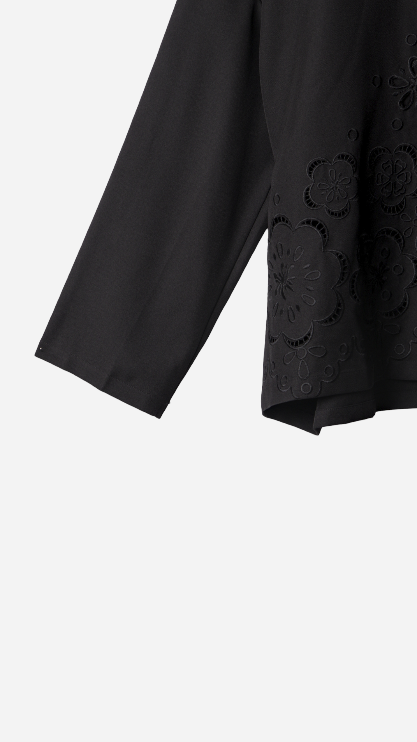 CHAQUETA FINA BORDADO FLORES