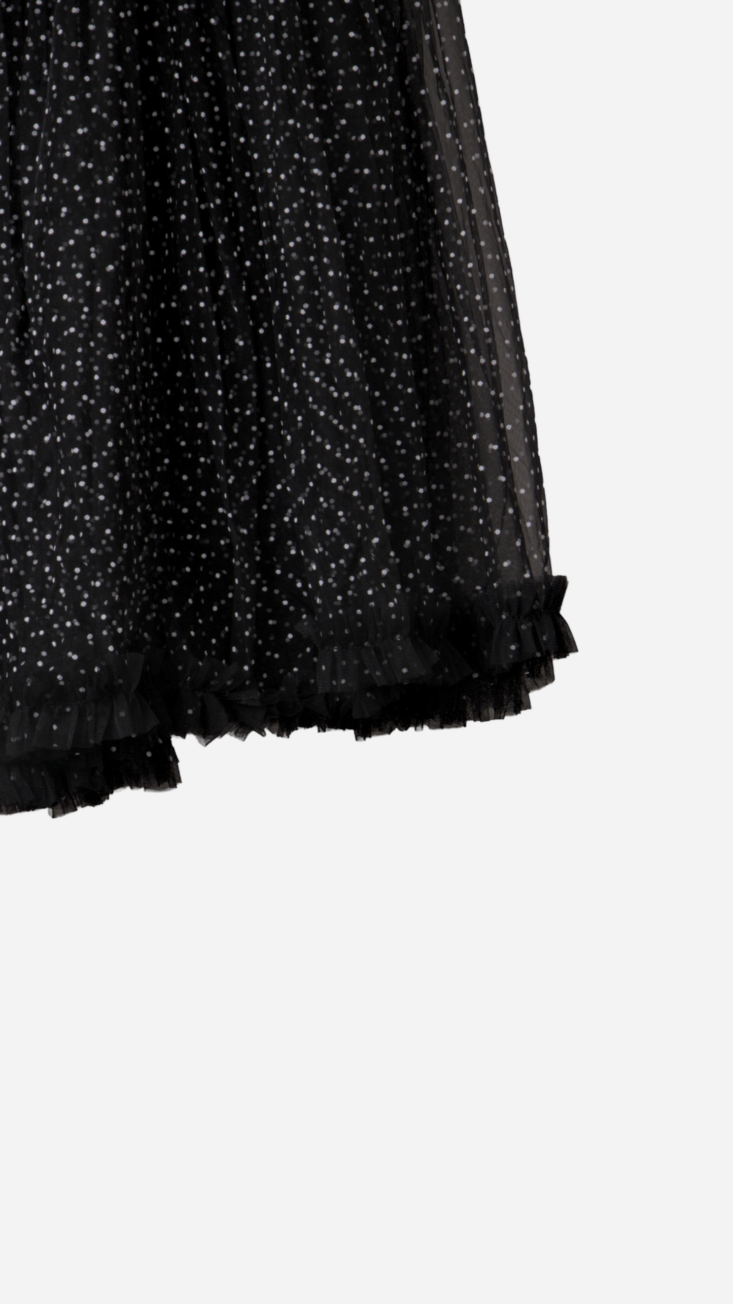 FALDA MIDI TUL PUNTOS VOLANTES
