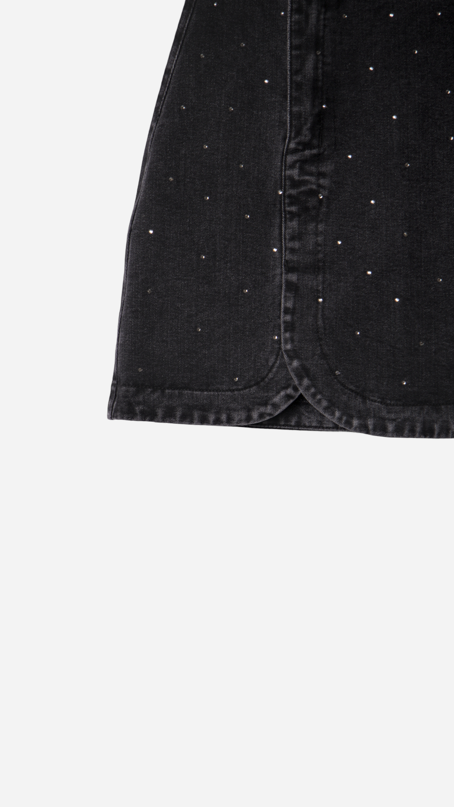 FALDA CORTA CREMALLERA LATERAL BRILLO