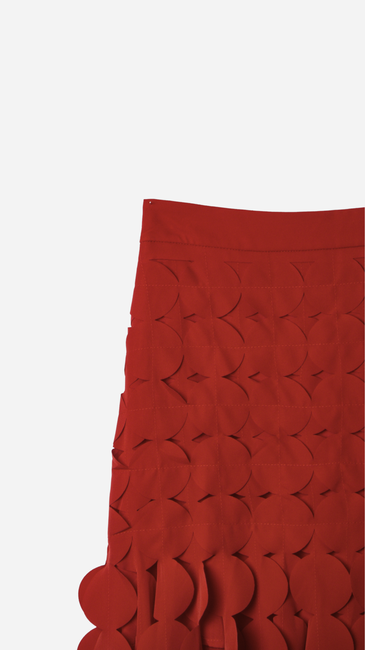 FALDA MIDI FLECOS CIRCULARES