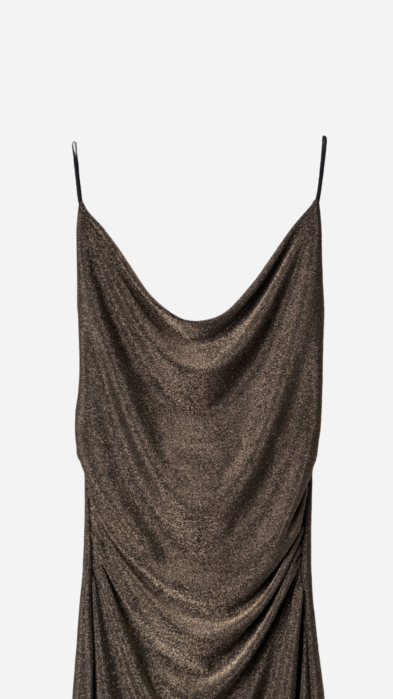 VESTIDO TIRANTES DRAPEADO BRILLO