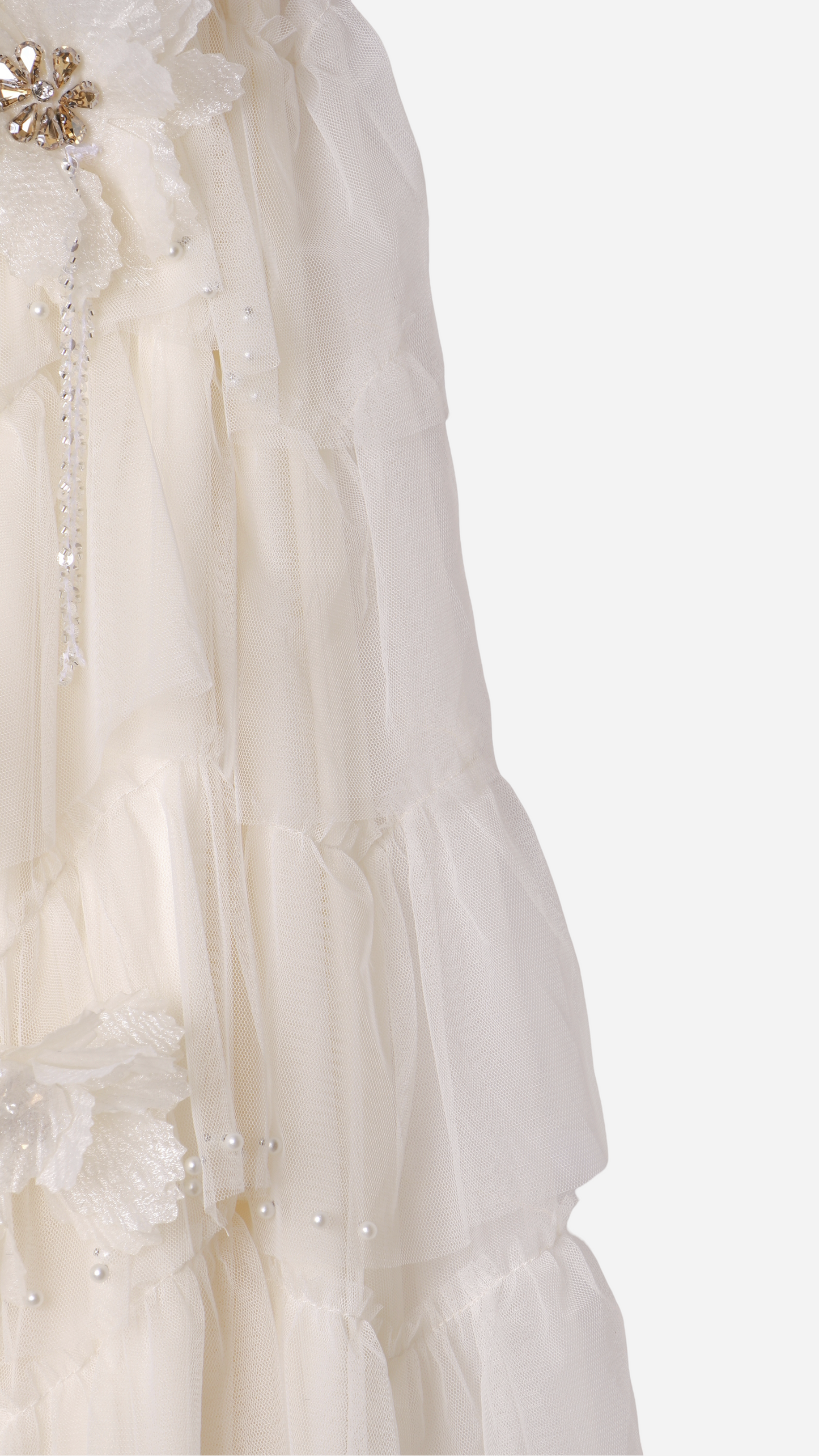 FALDA MIDI FLORES 3D JOYAS