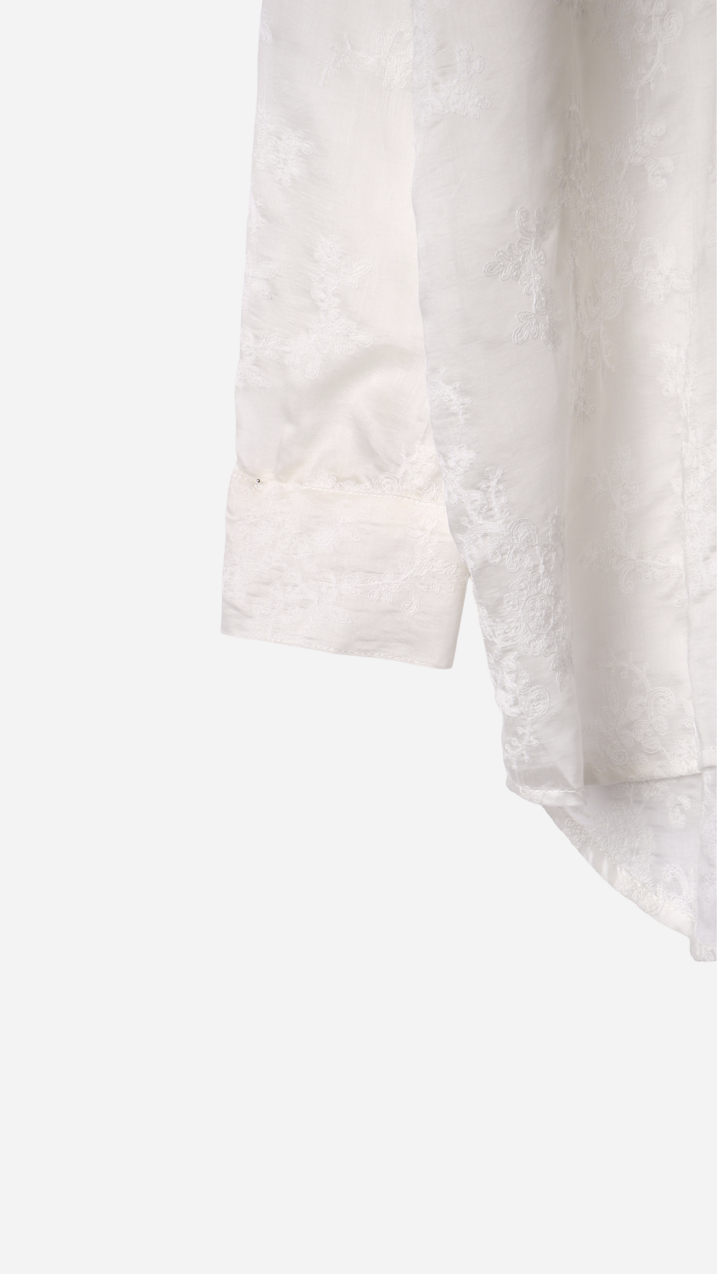 CAMISA SEMITRANSPARENTE BORDADO FLORES