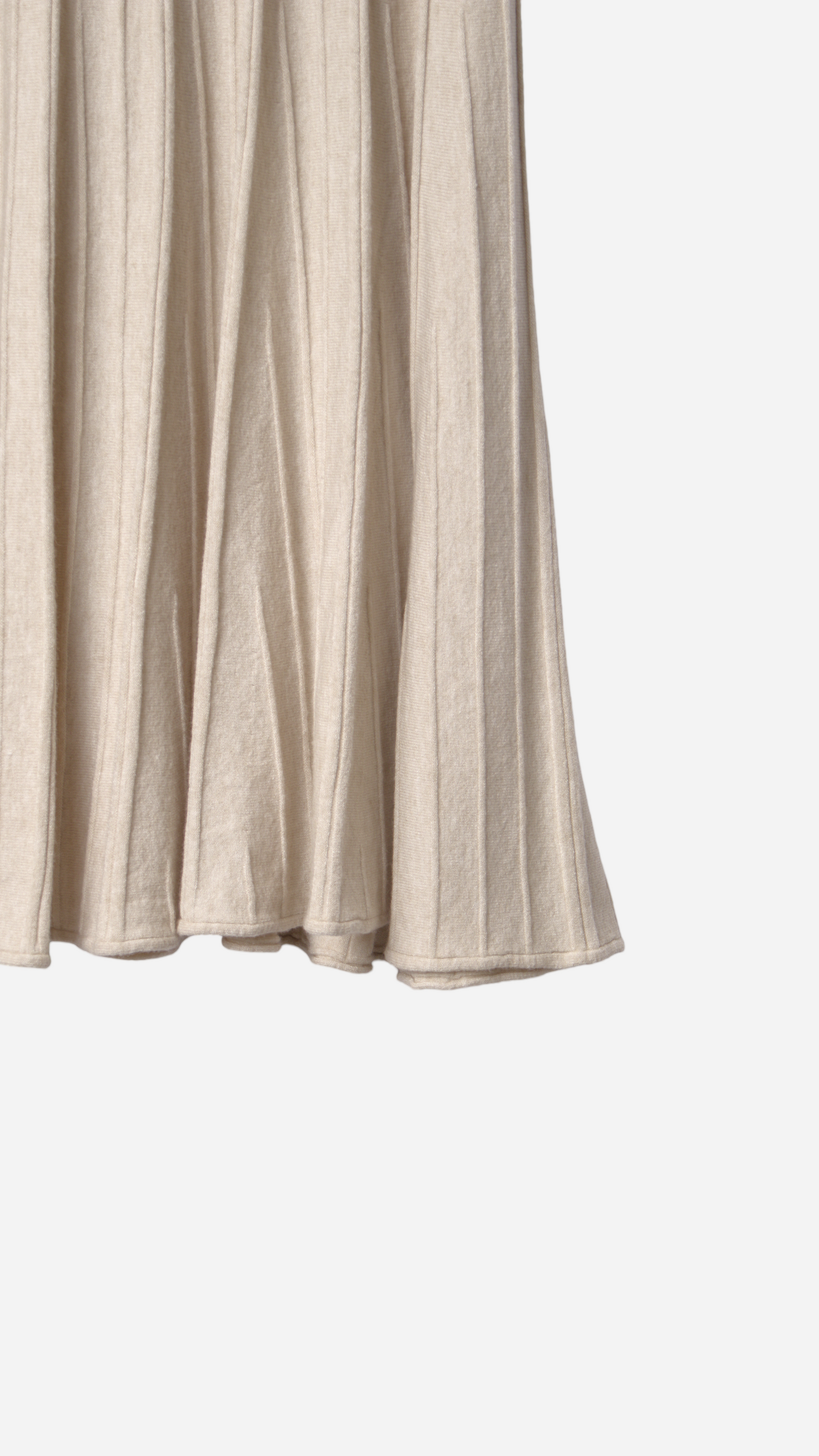 PLEATED KNIT MIDI SKIRT