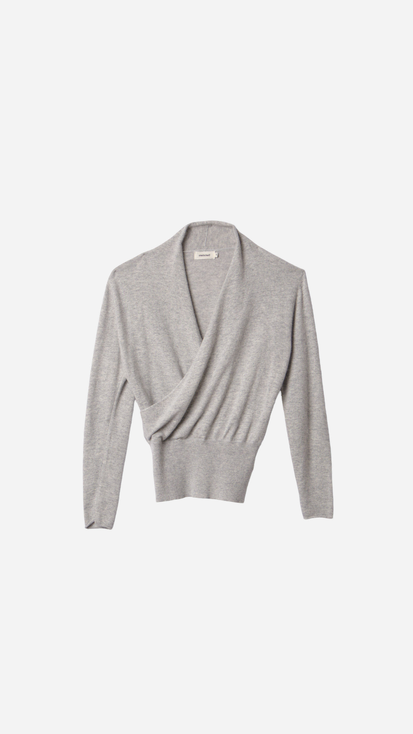 V-NECK CROSS KNIT SWEATER