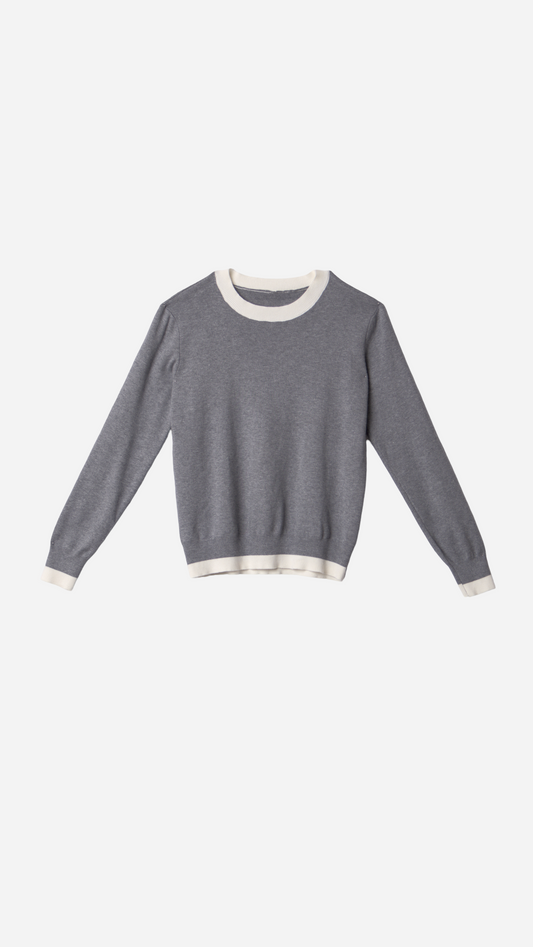 BASIC PLAIN KNIT SWEATER