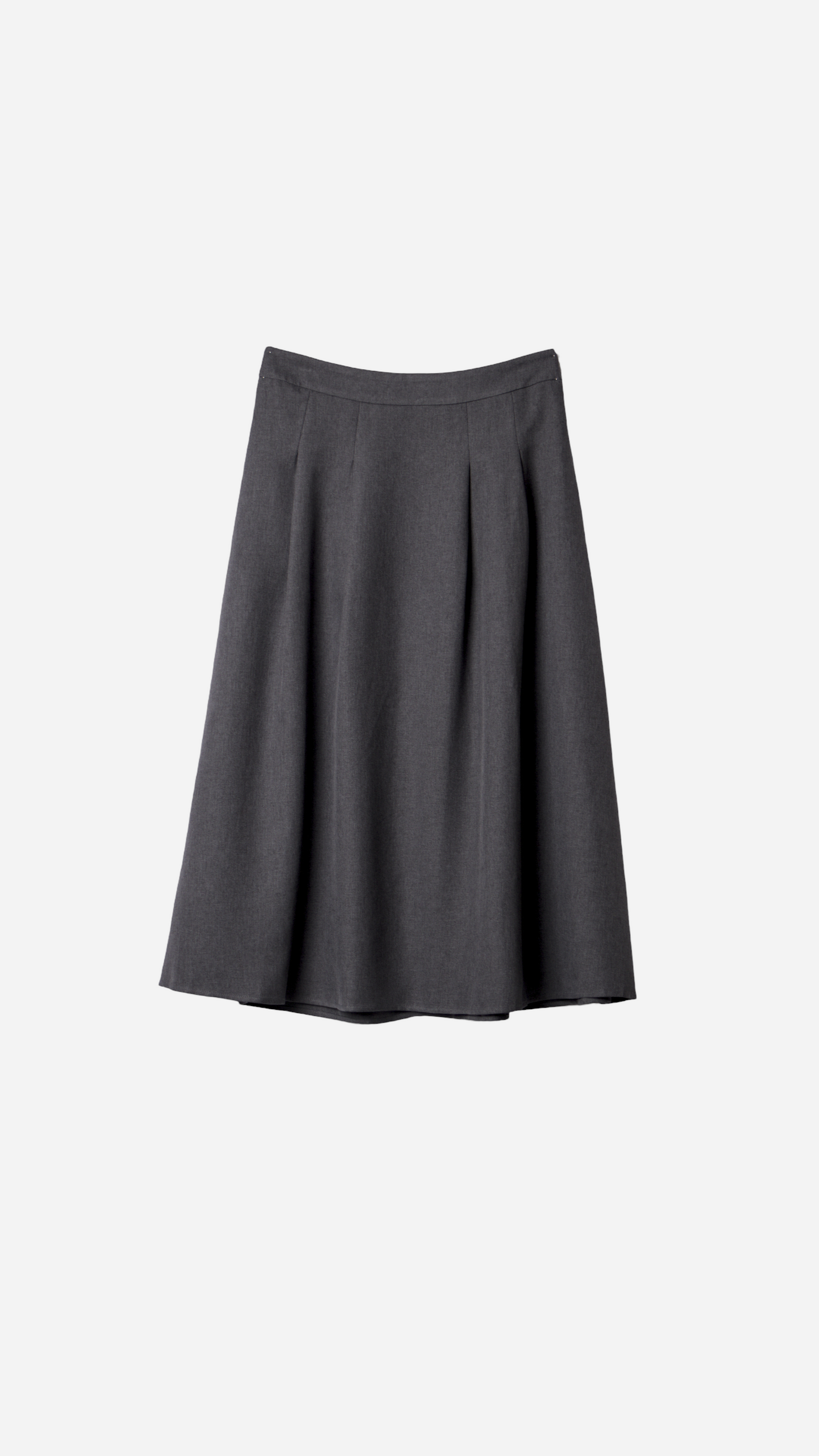PLAIN PLEATED MIDI SKIRT 