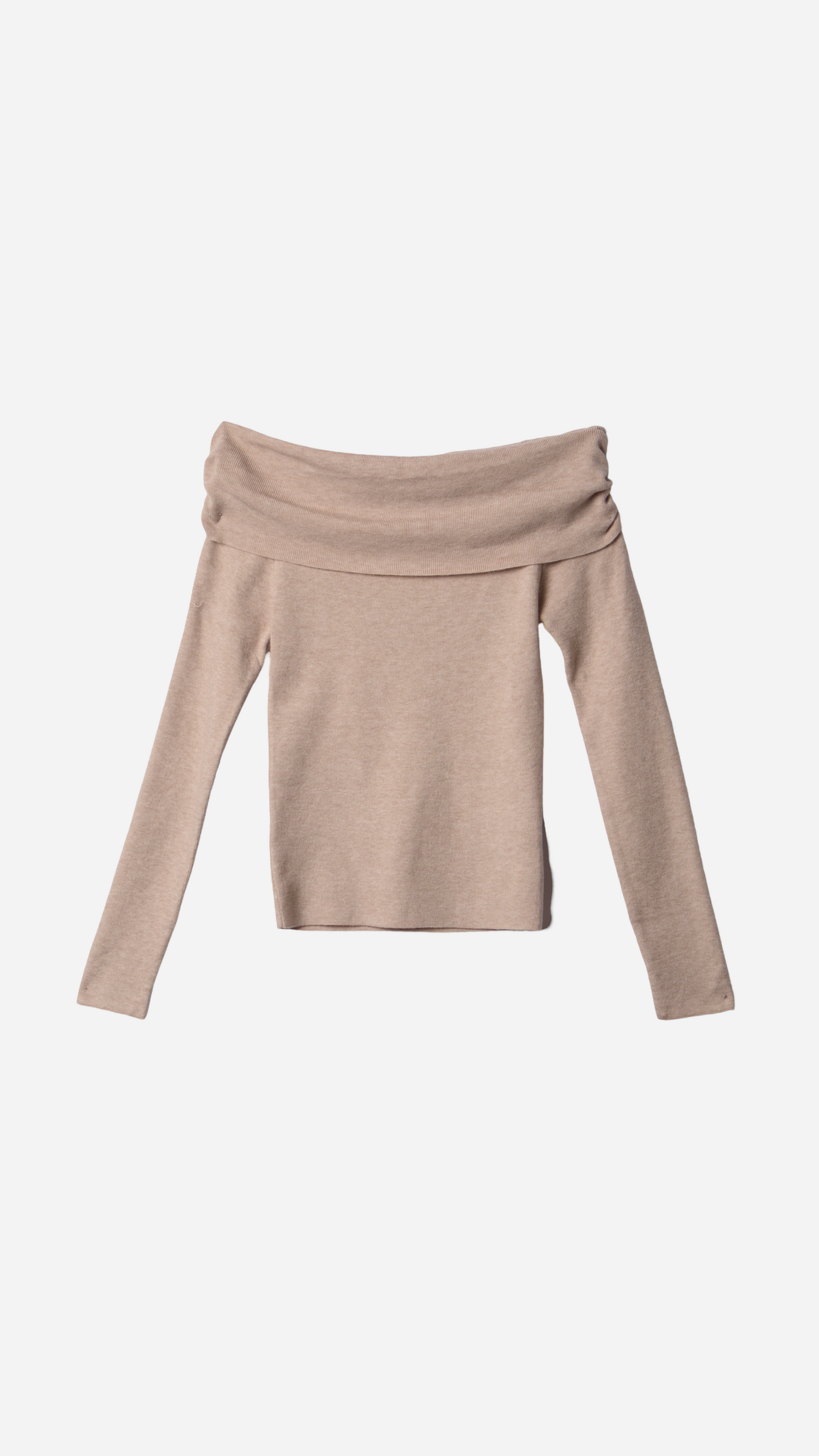 PLAIN BARDOT KNIT TOP