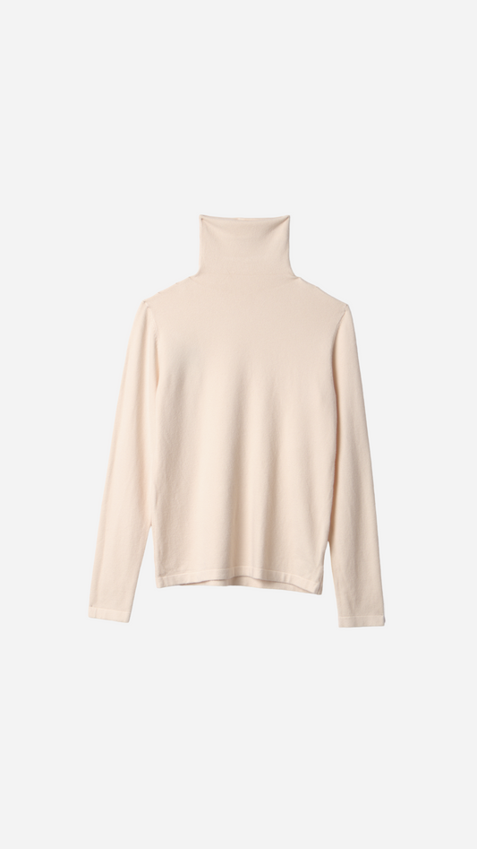 TURTLENECK PLAIN KNIT JERSEY
