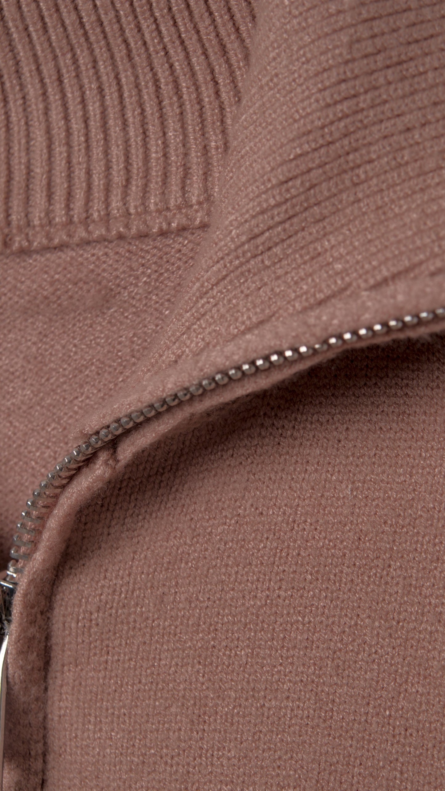 1/4 ZIP KNITTED JERSEY WITH HIGH NECK