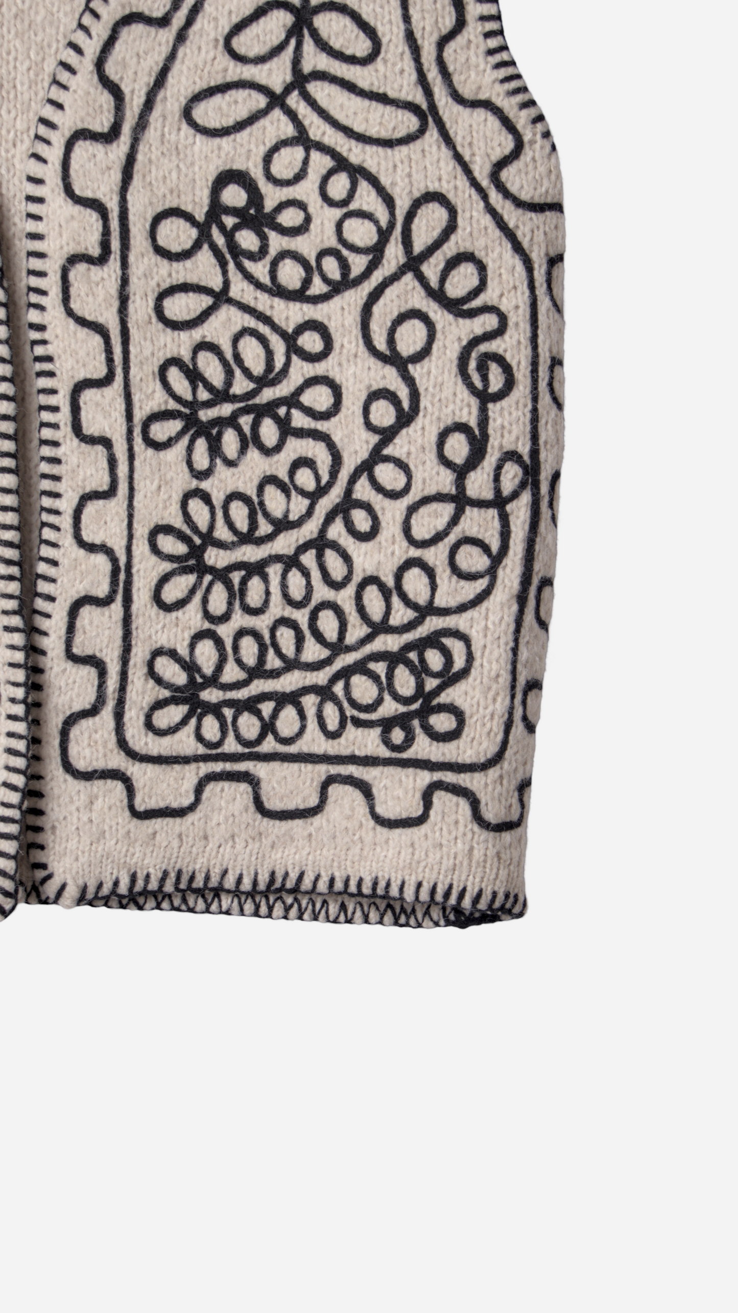 VILLAGE CONTRAST EMBROIDERED VEST