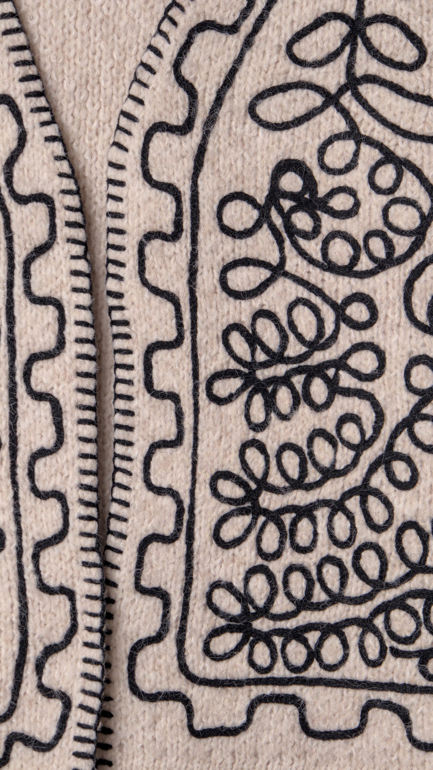 VILLAGE CONTRAST EMBROIDERED VEST