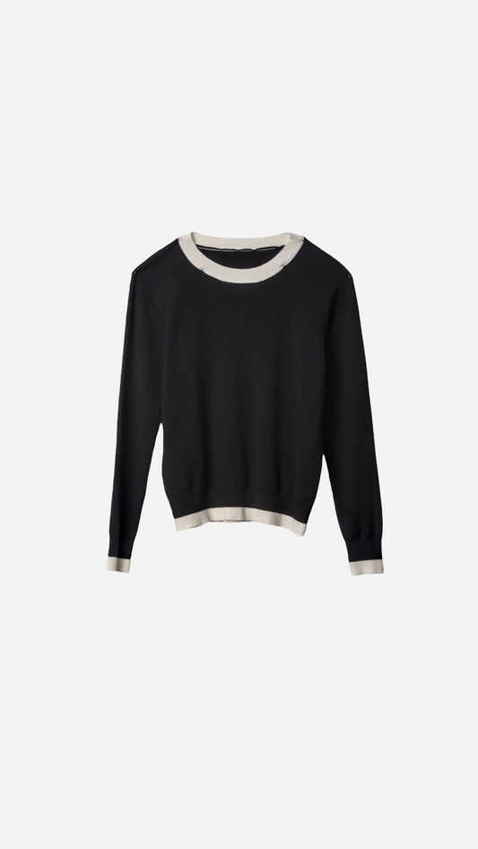 BASIC PLAIN KNIT SWEATER