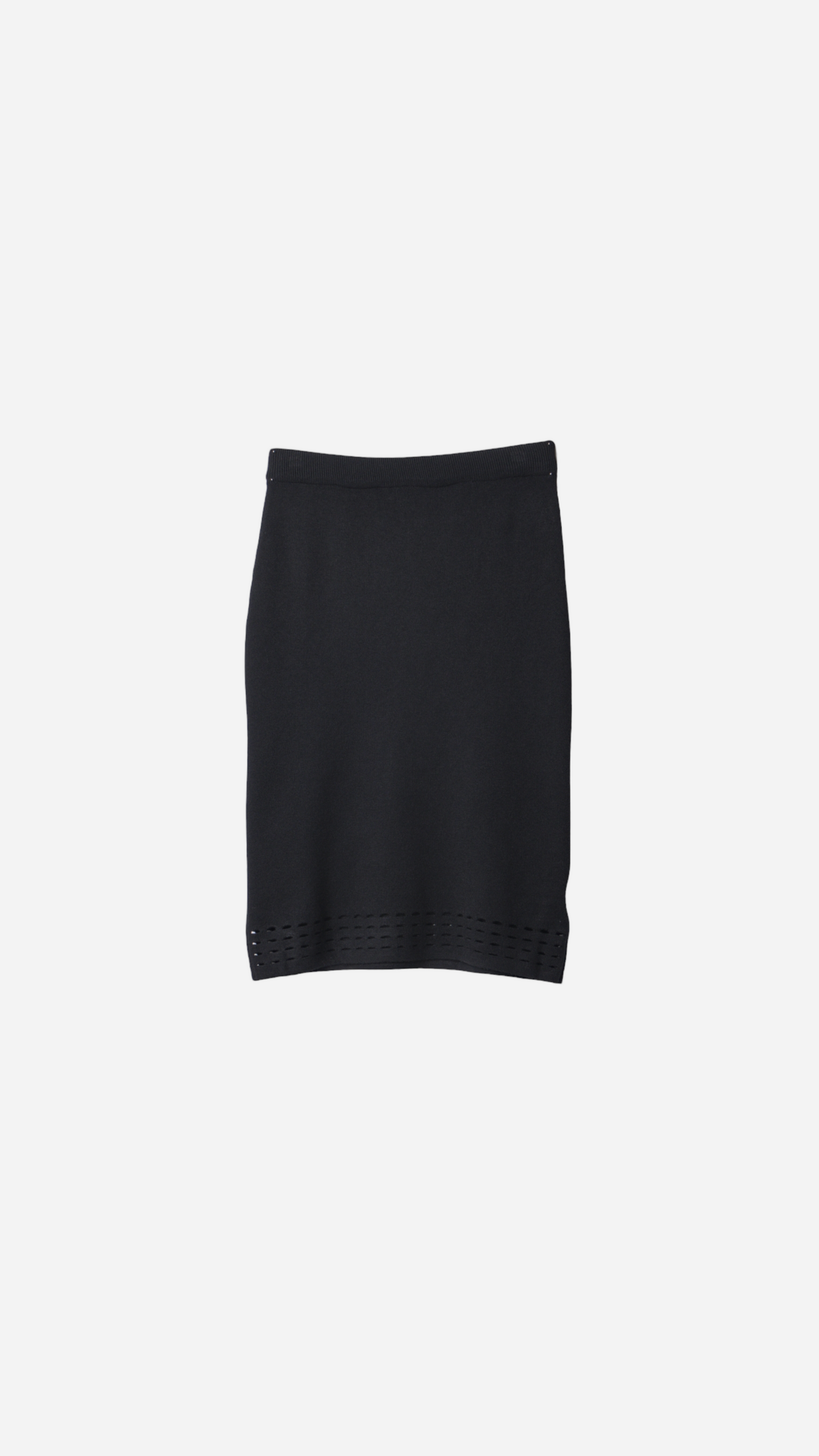 PERFORATED KNITTED KNEE SKIRT