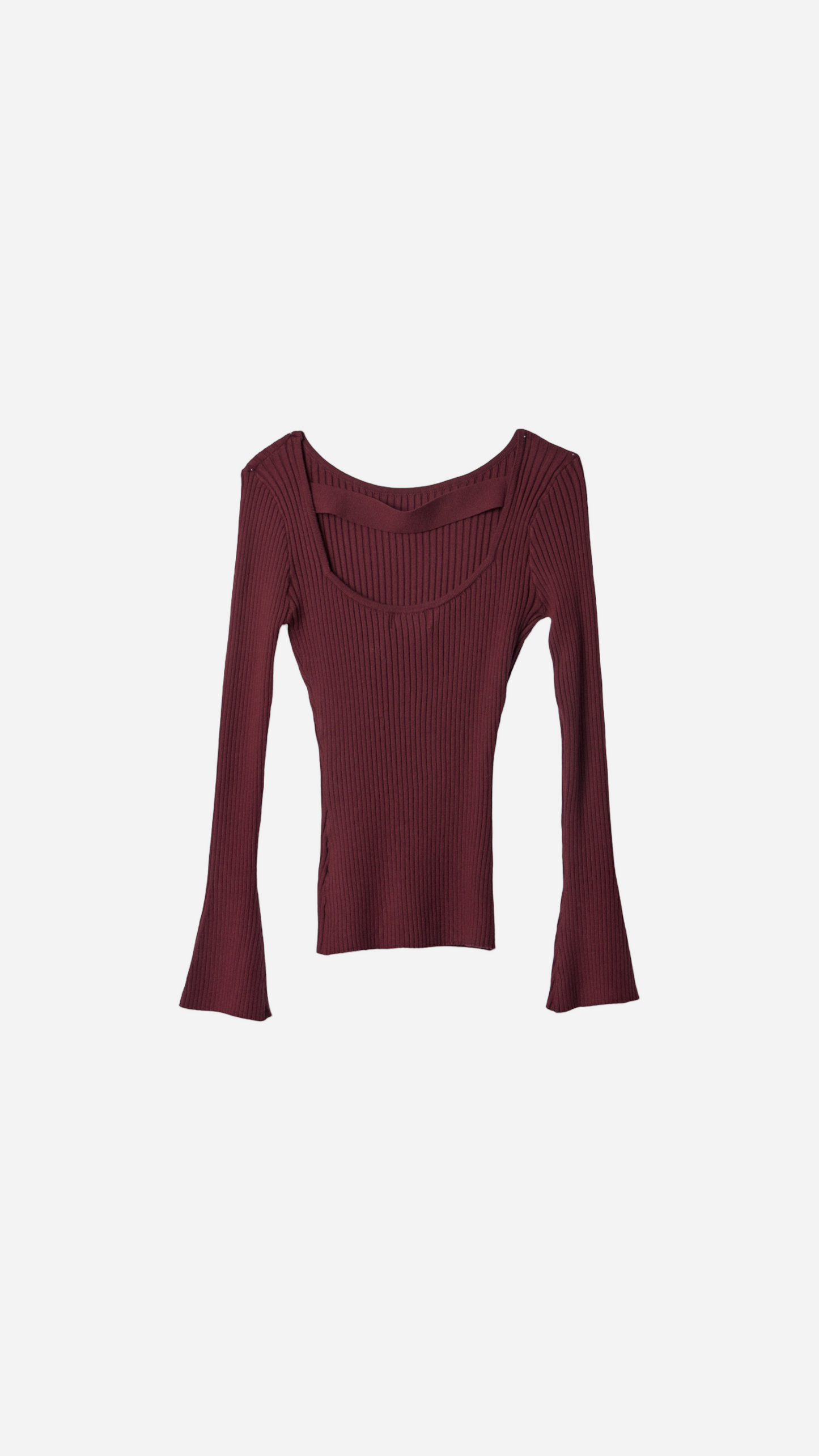 KNITTED BOAT NECKLINE T-SHIRT