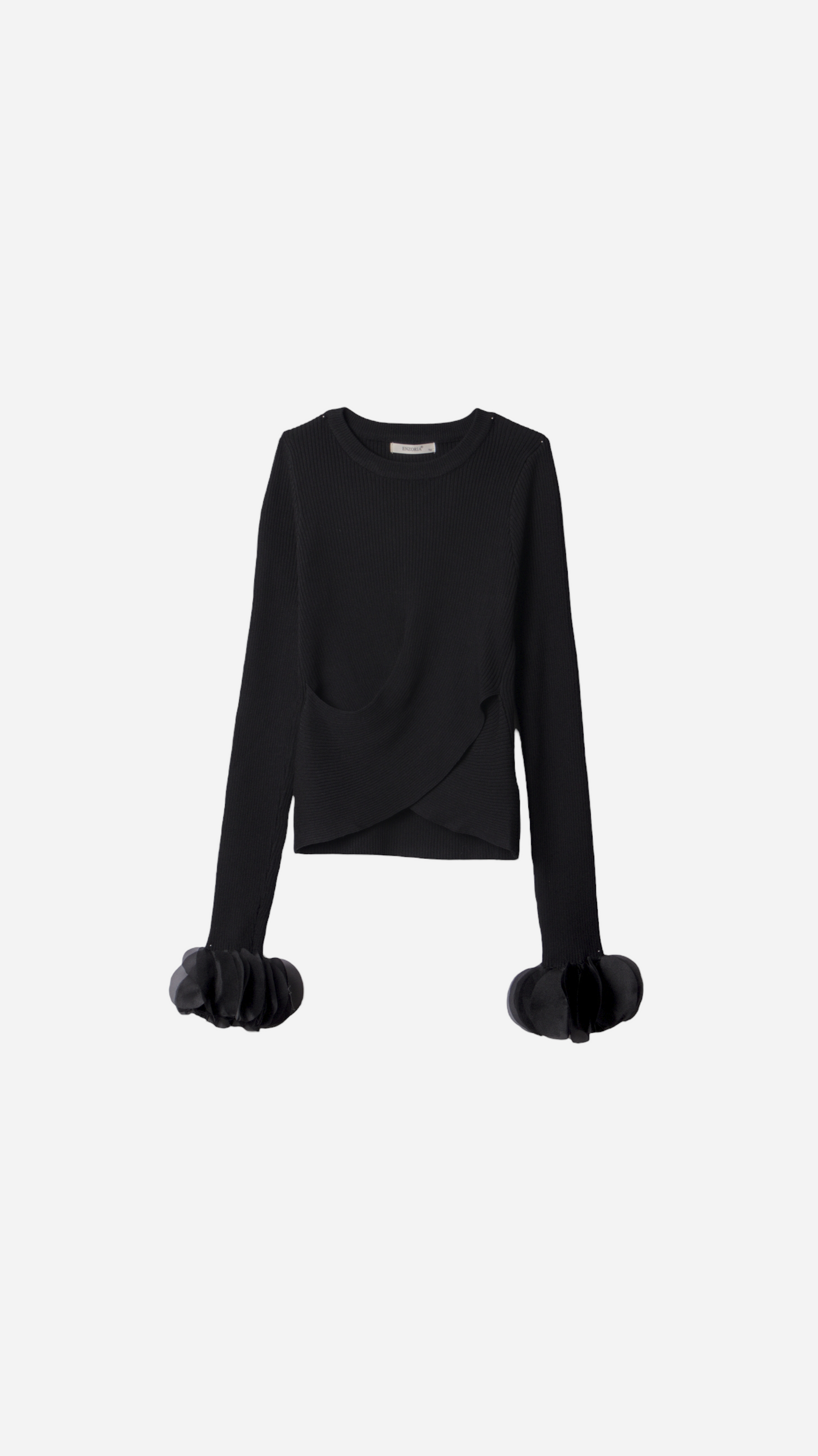 KNITTED T-SHIRT WITH STRUCTURED SLEEVE